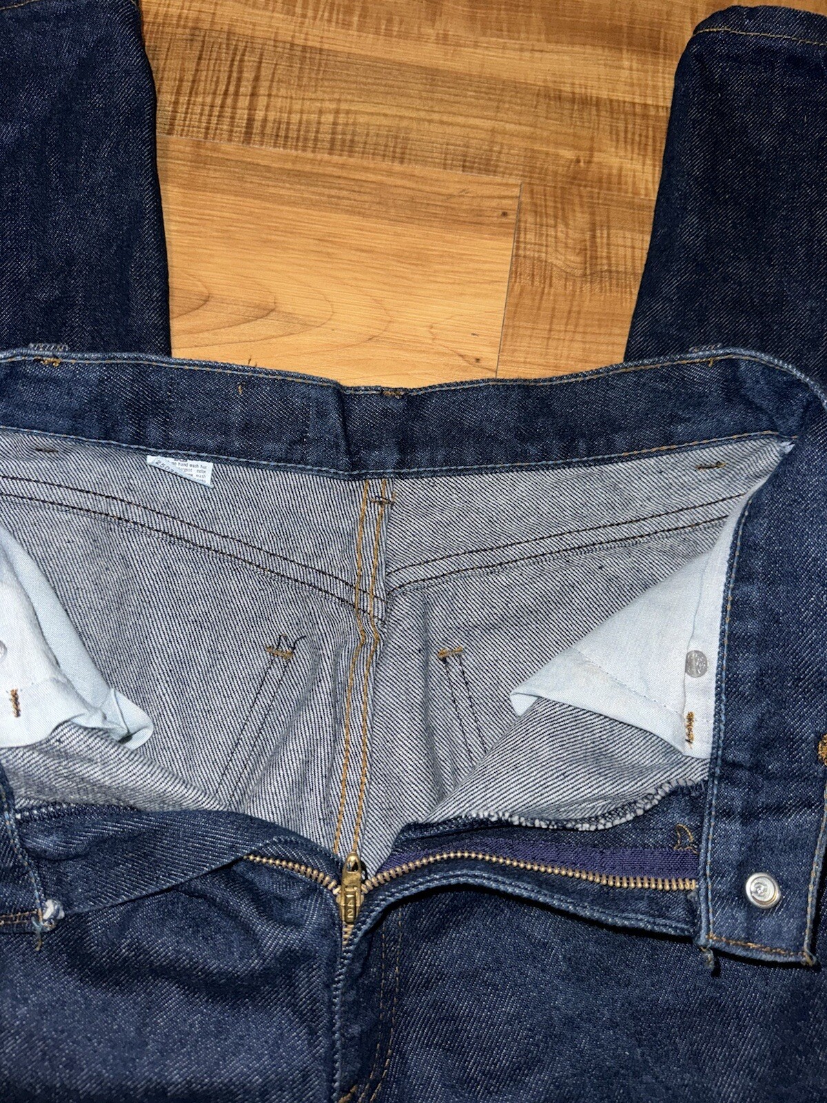 VTG 70’s Levi’s 25035 0214 Orange Tab Jeans Size 12 Talon 42 Zipper Dark! USA