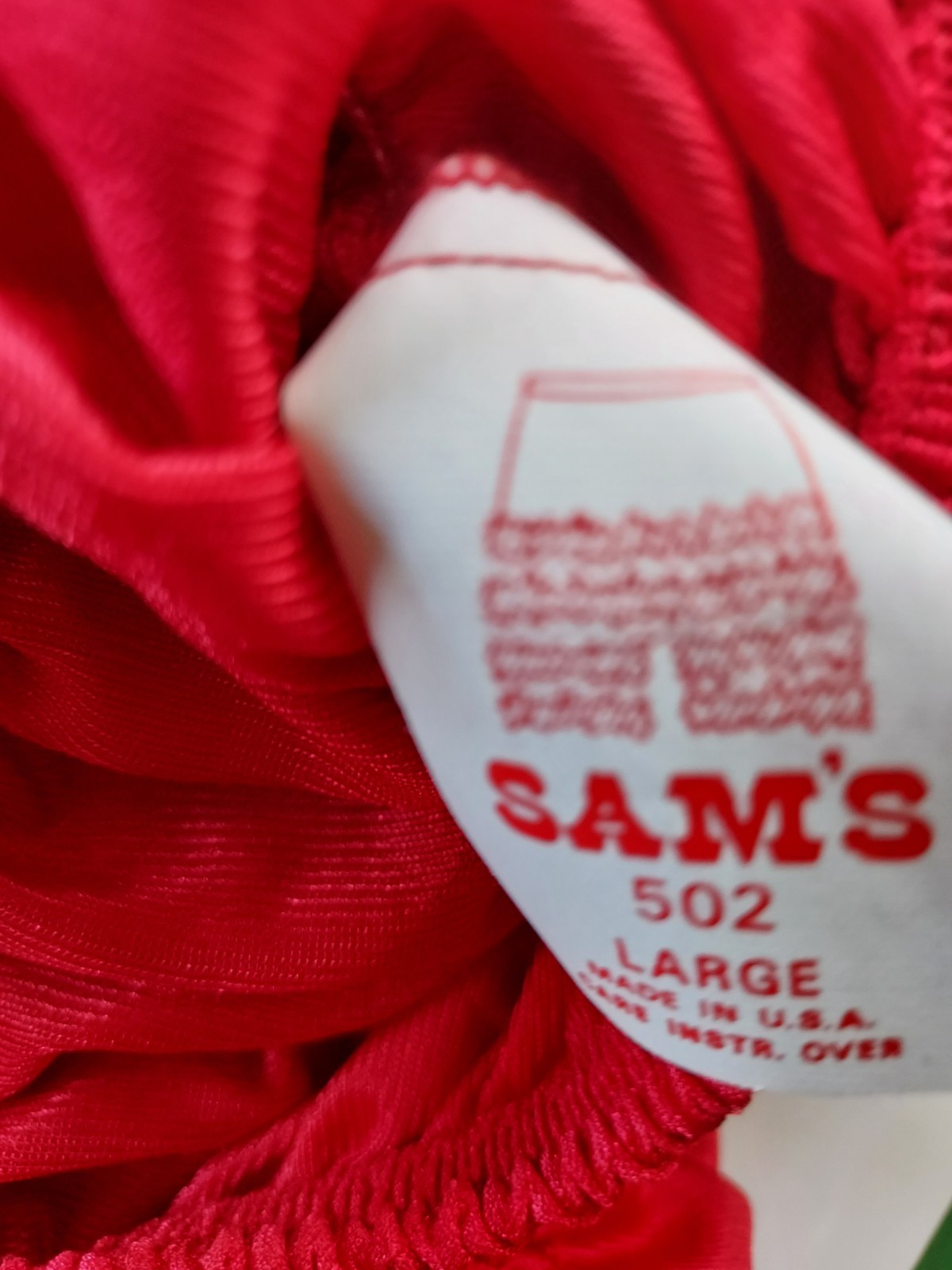 Vintage Sam’s red Bloomer large Ruffle Rhumba Pettipants Square Dance Shorts