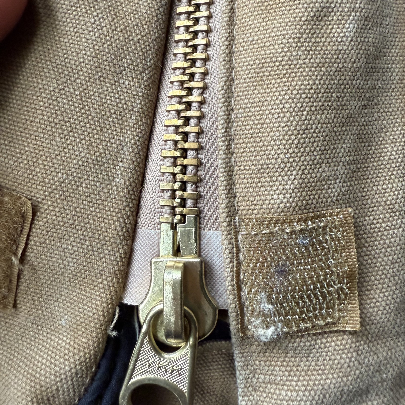 Vtg Carhartt for Women Canvas Camel Quilted Coat RN14806 Sz 2XL
