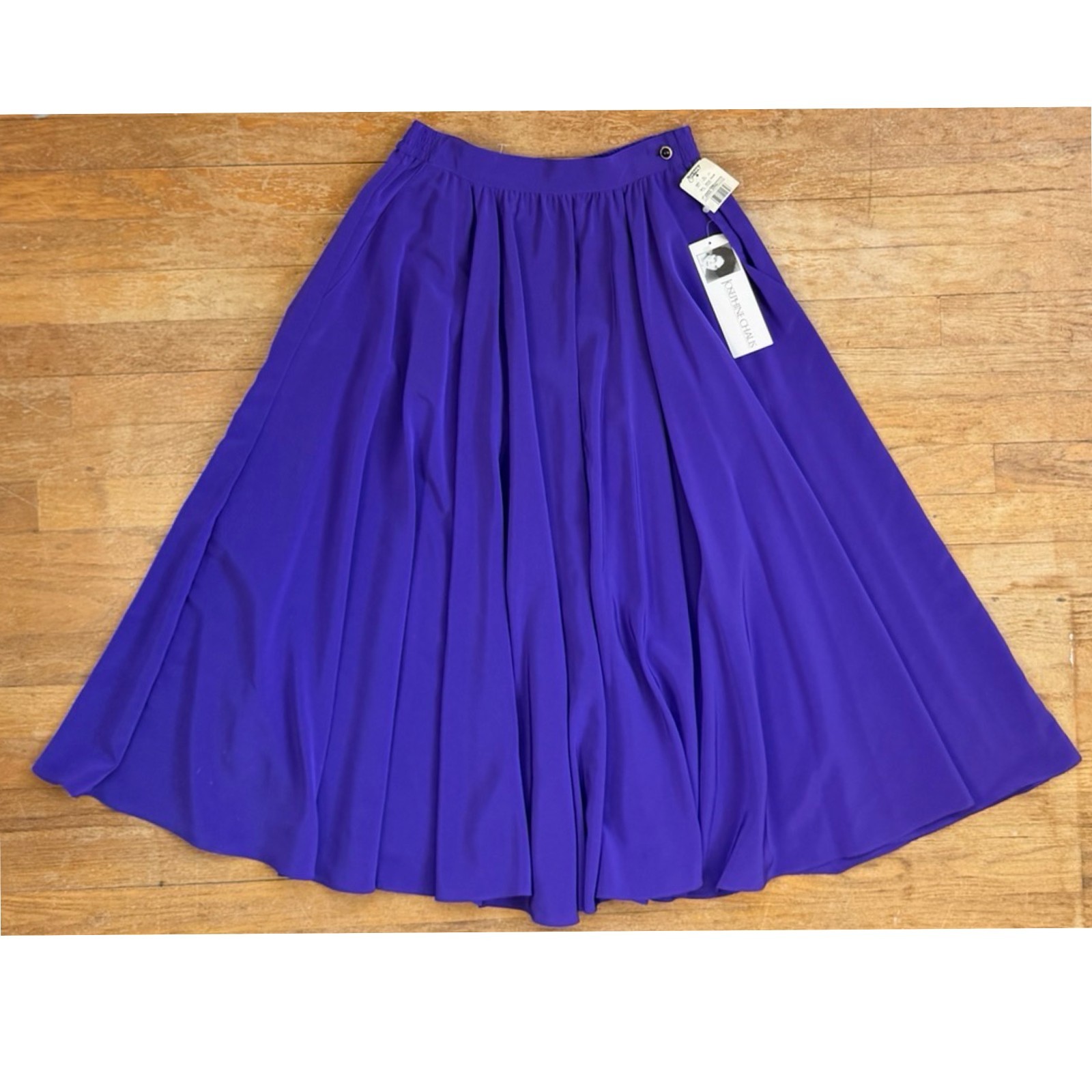 Vintage 3 Piece Outfit Set Size M/L 80s Purple Skirt Reversible Top & Jacket