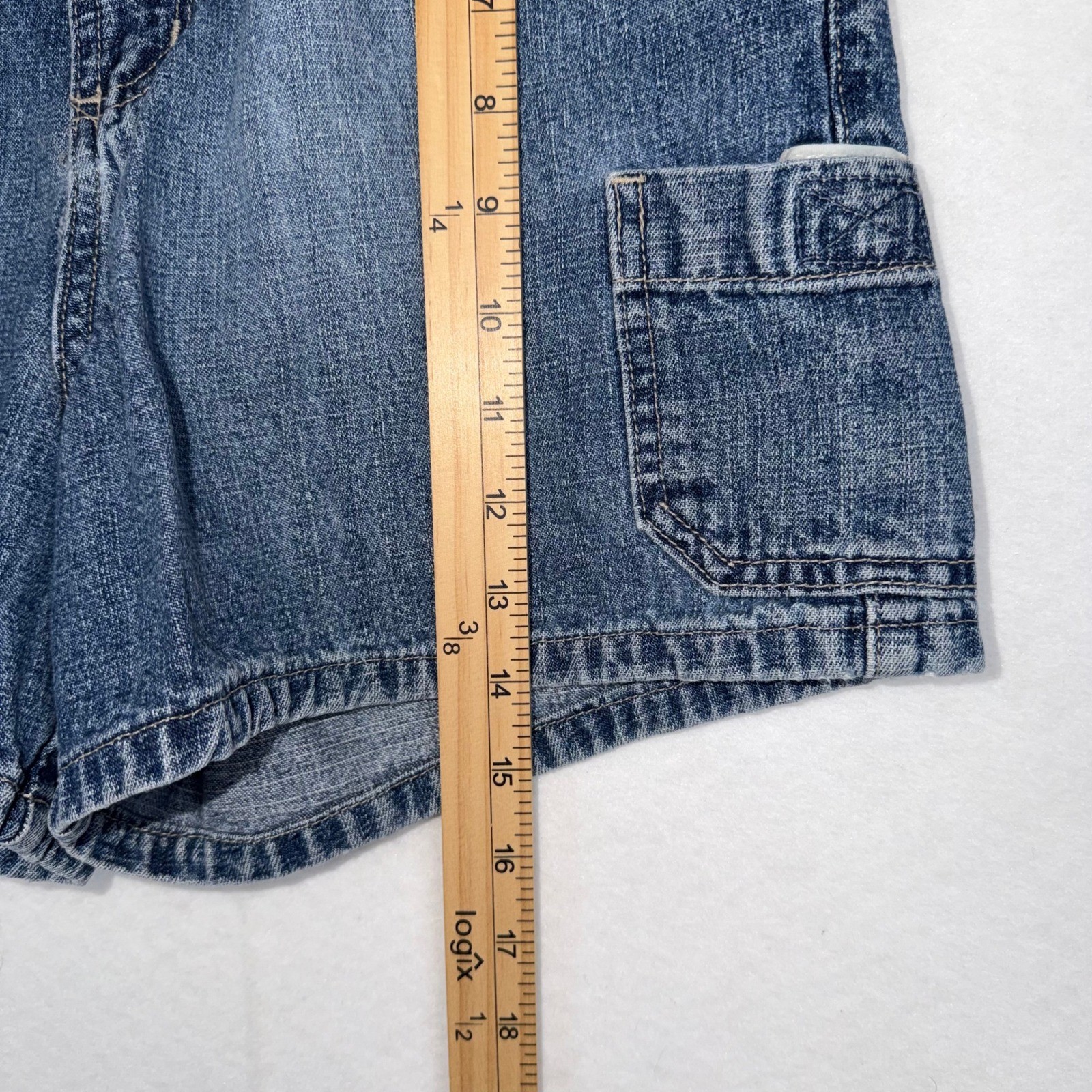Vintage Rockies Carpenter Denim Shorts Womens 5 Blue High Waisted Relaxed Y2K