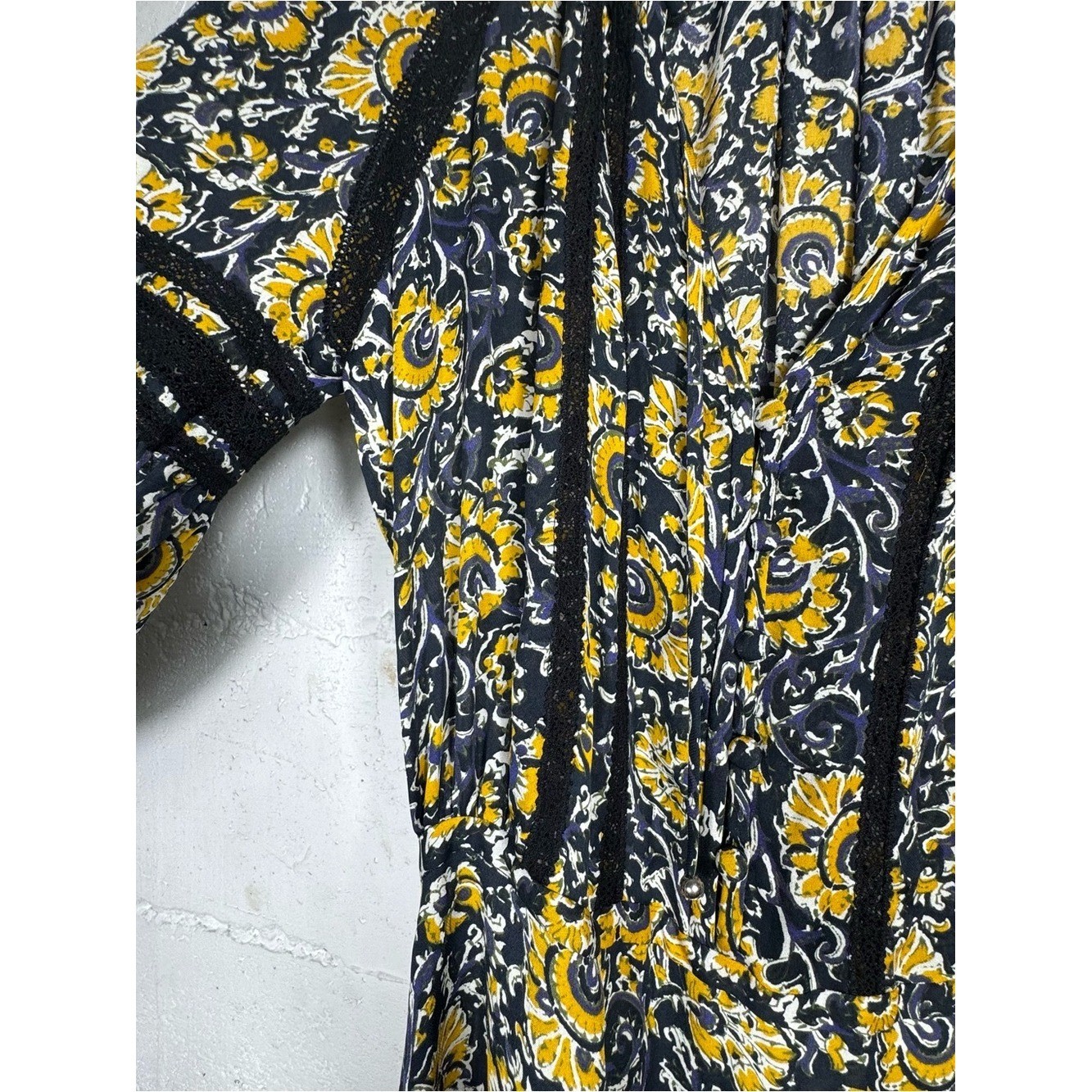 VERONICA BEARD Ida Floral 100% Silk Mini Boho Dress Sz S XS 0 paisley Floral