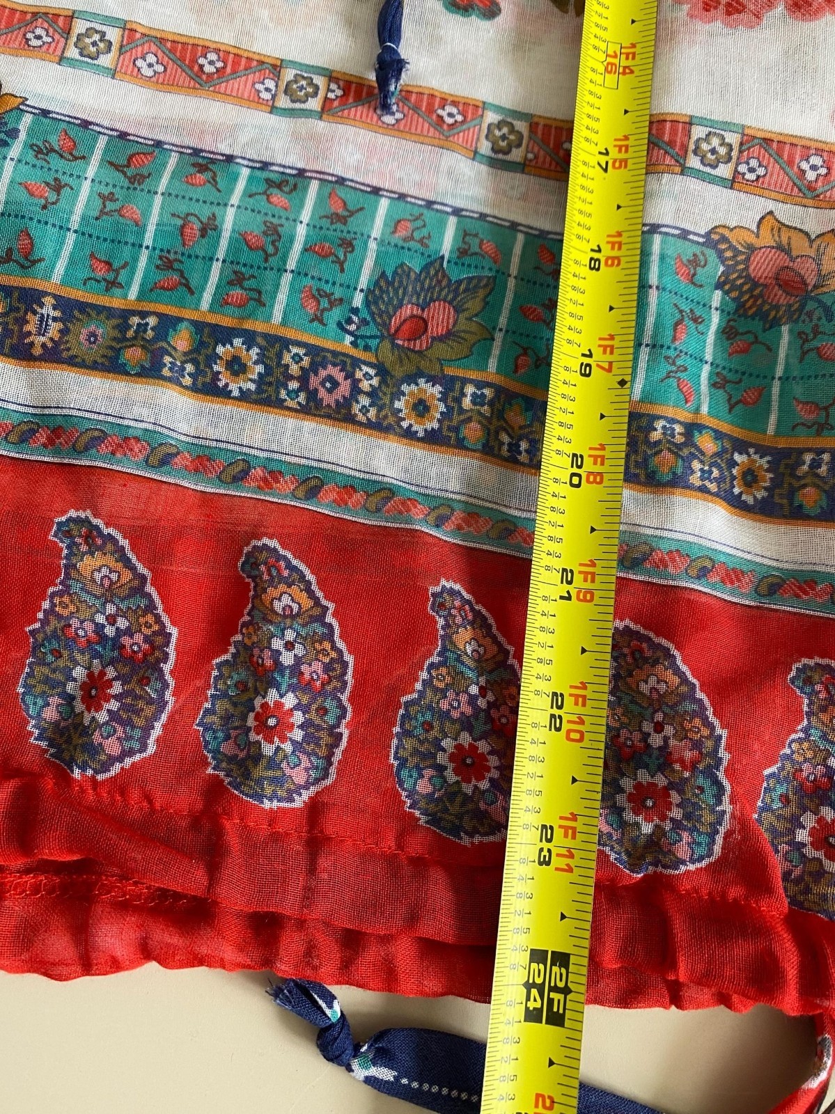 Vintage 1970s Lady Arrow Peasant Blouse, Size Small, Floral and Paisley Print