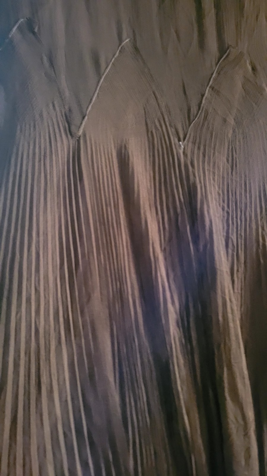 Vtg 1930s Chocolate Silk? Chiffon Dress Built-in Lining Floor Length Sz Large