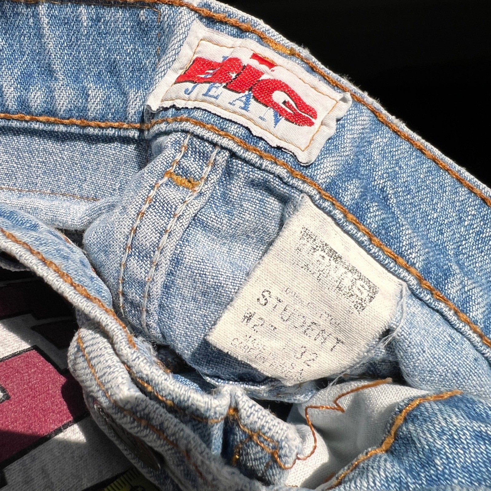 Vintage Levis 555 The Big Jean Baggy Size 26 Blue Light Wash Denim 90s Loose Fit