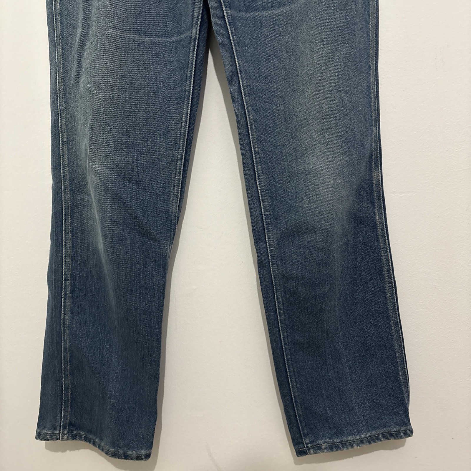 Vtg Lee Straight Pants Mom Jeans Medium Wash 5 Pockets Wavy S Stitching Sz 14L