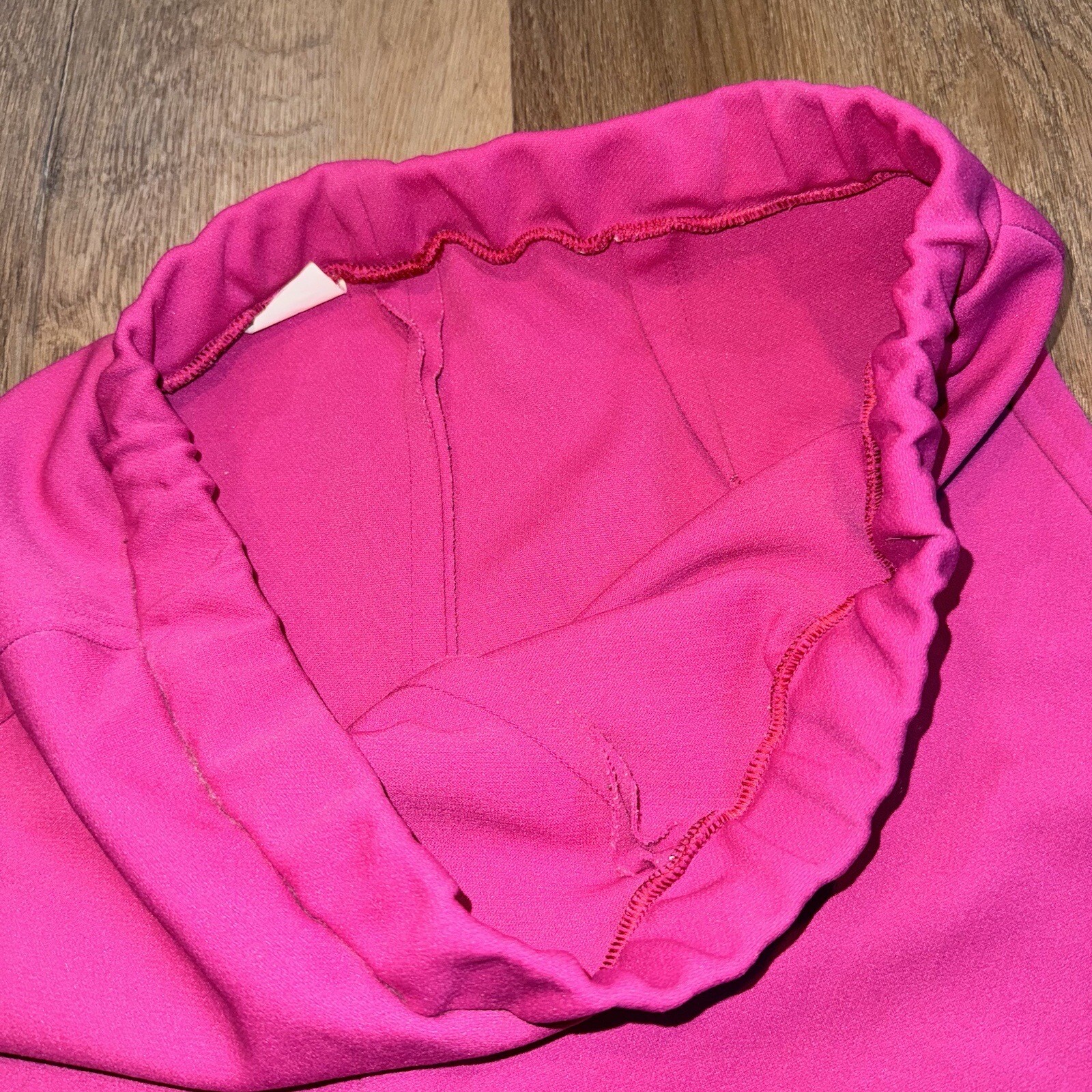 Vintage 60s 70s Bell Bottom Pants Womens 18 Pink Wide Leg Polyester Disco Hippie