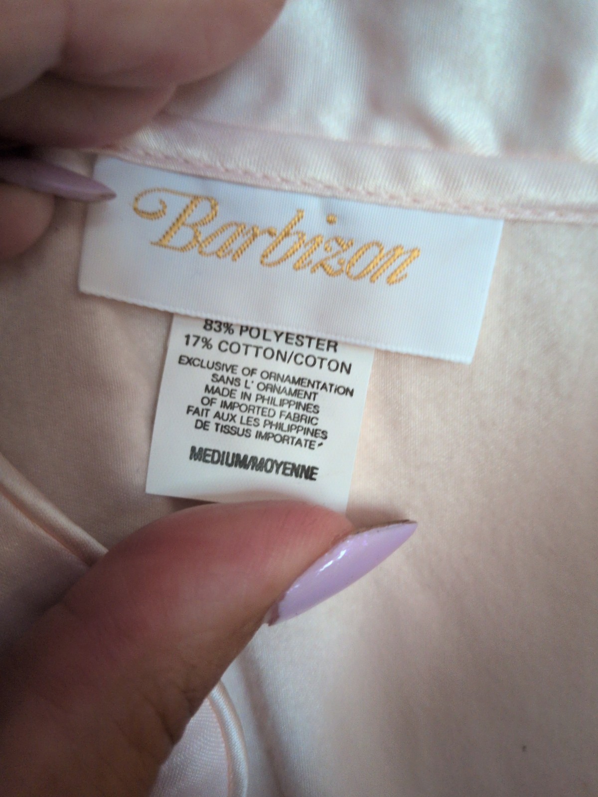 Vintage NWT Barbizon Pink Polyester Cotton Nightgown Sleepwear Sz Medium