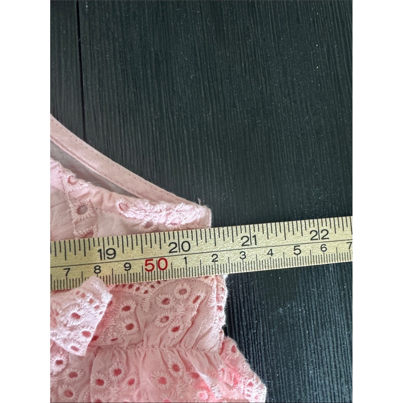 NWT Crown & Ivy Pink Eyelet Ruffle Sleeveless Blouse Top Cottagecore Cotton S