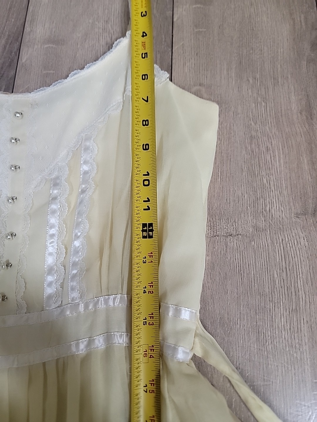 VTG 70s Gunne Sax Yellow Prairie Sundress Cottage Country Maxi