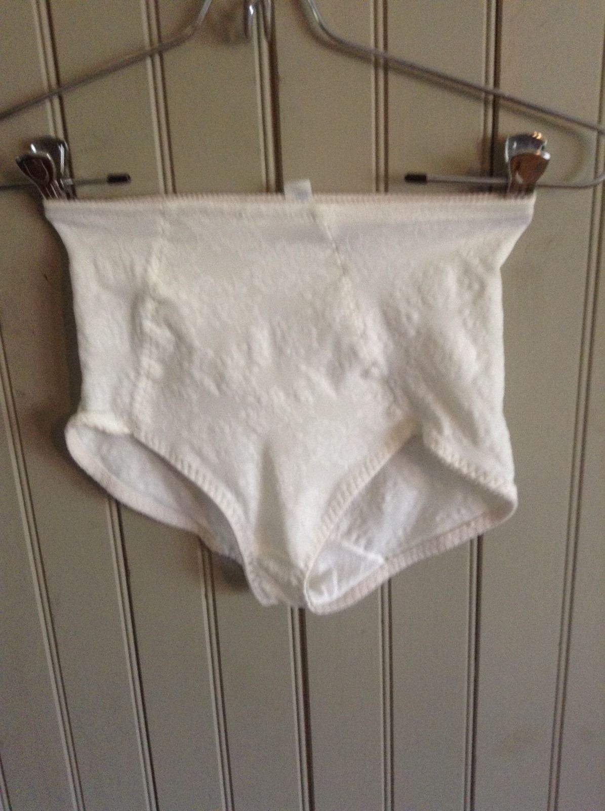 exciting! vintage Angela white pantie / girdle size med