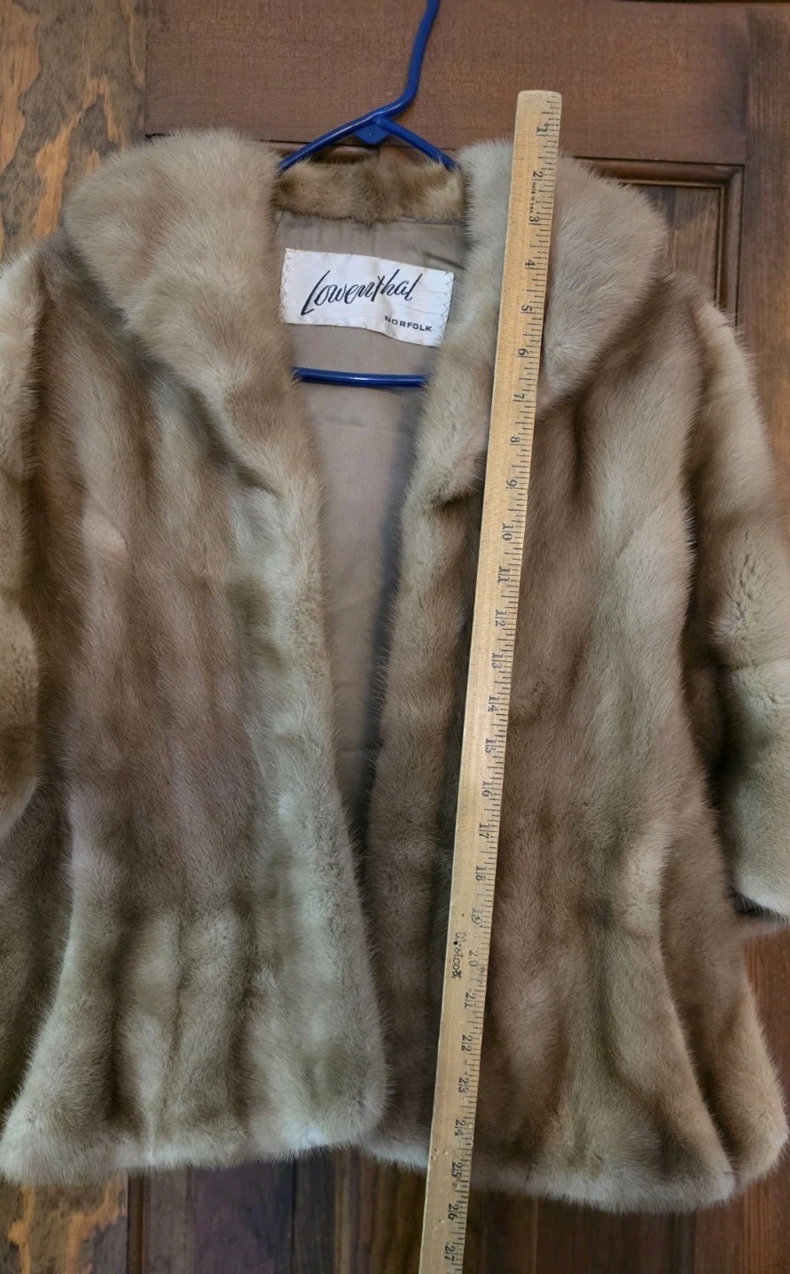 Mink Fur Wrap – Size Small/Medium – EMBA – (Lowenthal) Natural Brown Mink