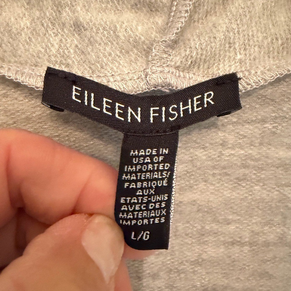 Eileen Fisher Heather gray Open Front Long Jacket, large NWOT NO FLAWS