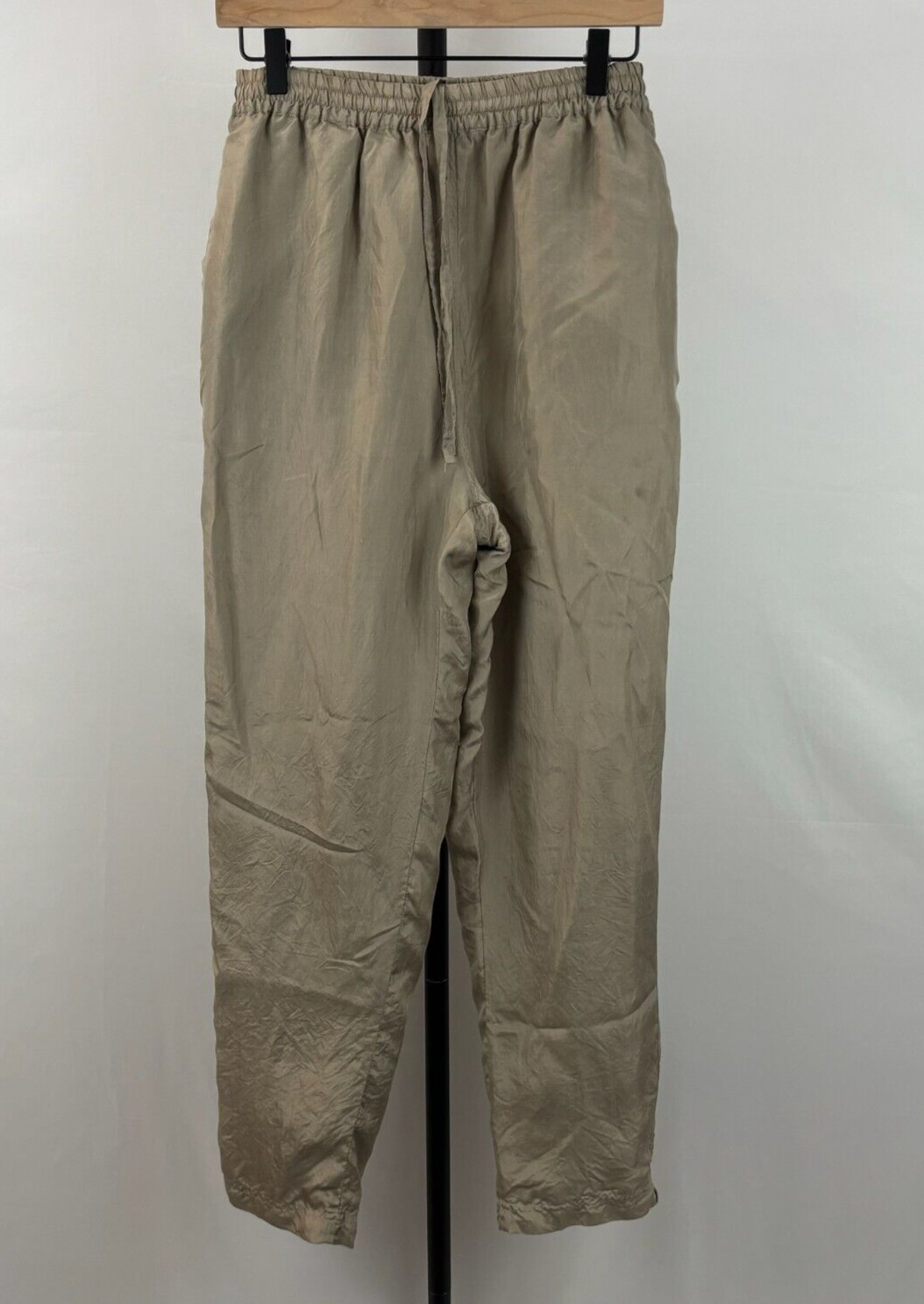 VTG Mureli Silk Drawstring Joggers Beige Size S