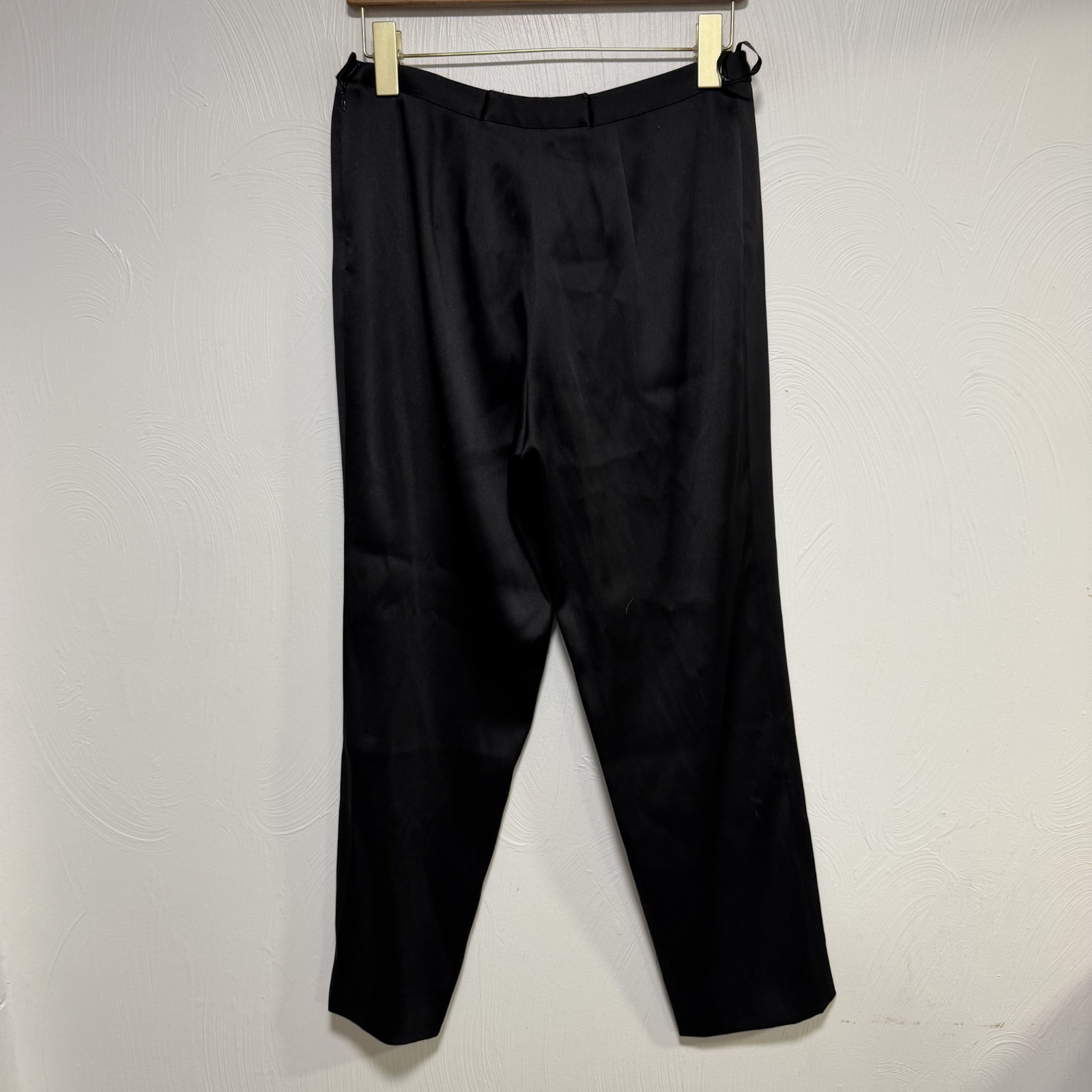 Vintage Chetta B Women’s Black Spandex Blend Sleek Side Zip Casual Pants Size 6