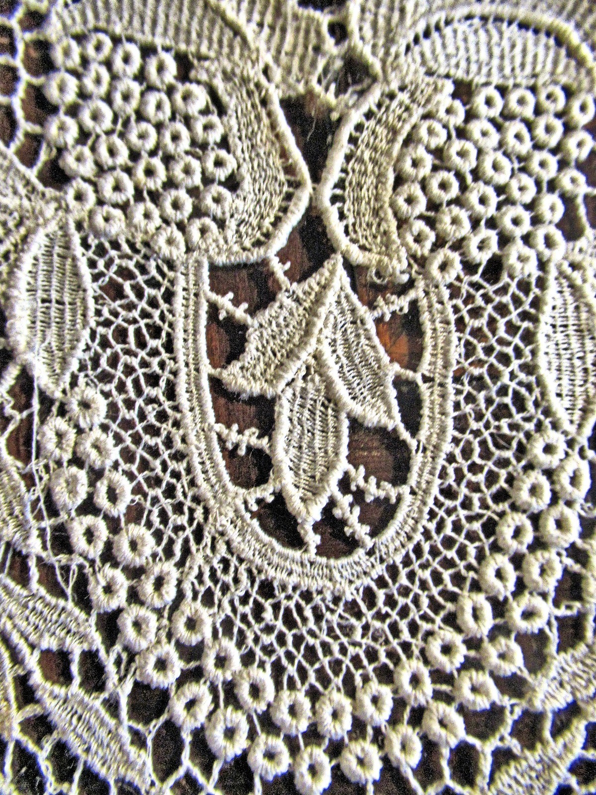 Vtg Dress Insert Applique White Intricate Schiffli Lace Flowers Wedding DIY Sew