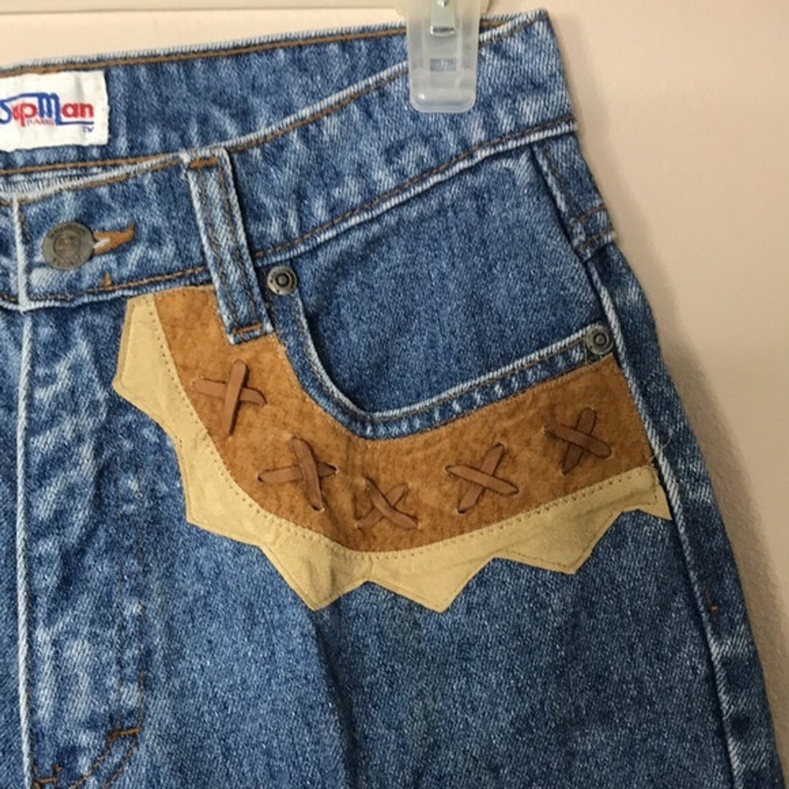 Sapman Paris Jeans Women’s Western High Waisted Mom Denim Blue Size 10