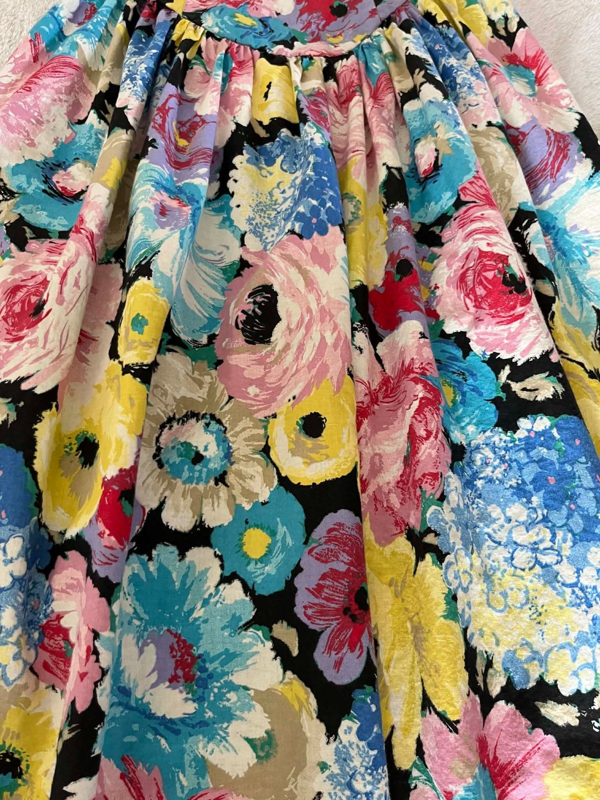 Vintage s.g.gilbert Floral Midi Dress size 8 USA Made