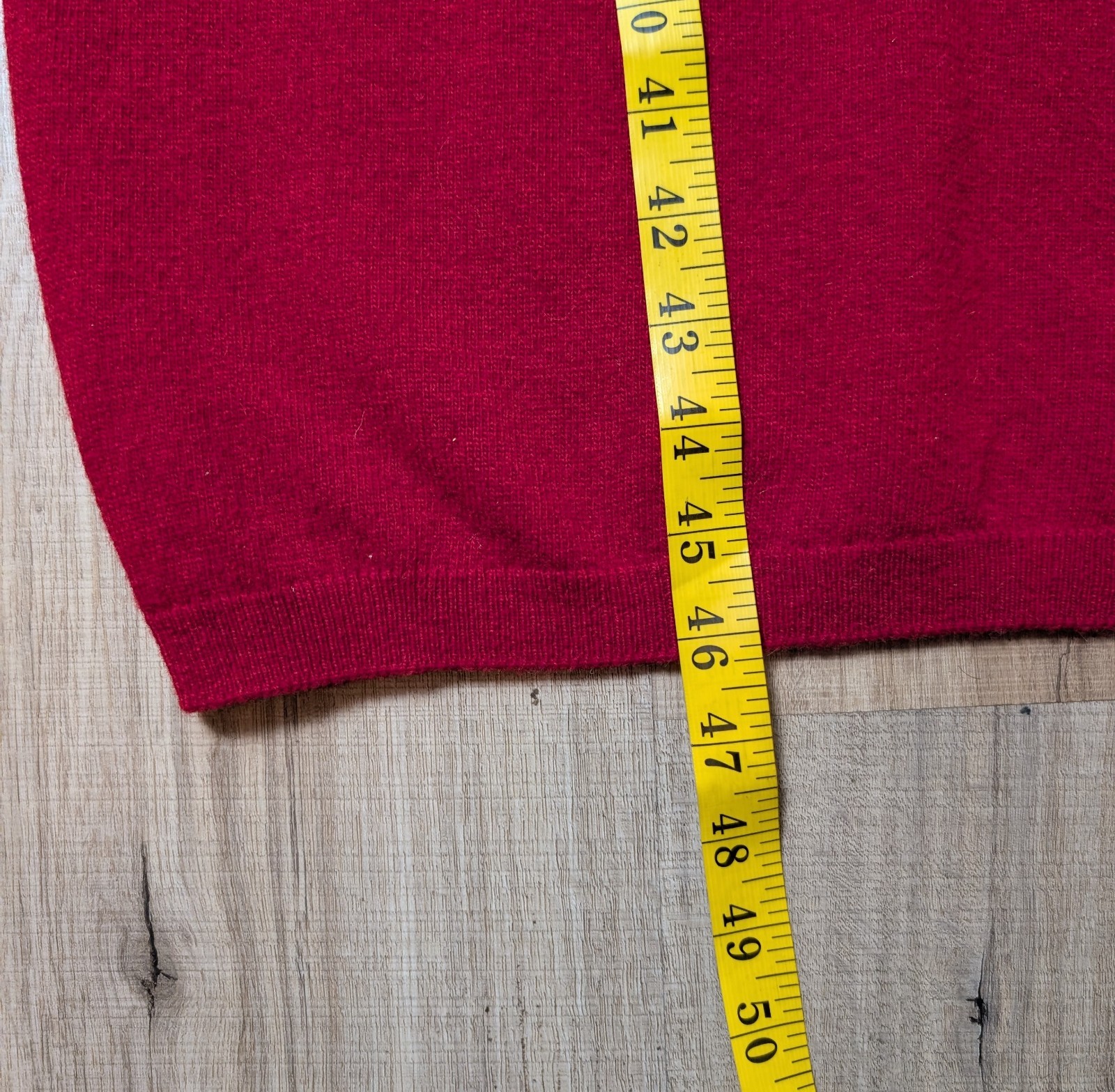 Vintage 80s The Scotch House Size S/M Sweater Dress Midi Red Lambswool Scotland