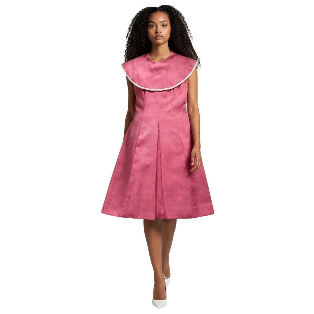 Mollie Parnis Women’s Shift Dress Small Vintage 60s Mod Retro Barbiecore Pink