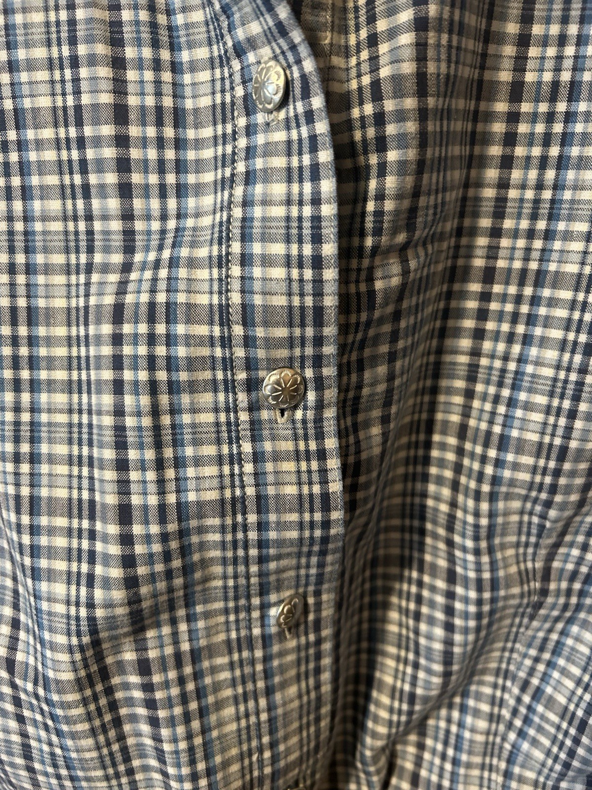 Wrangler Vintage Western Cowgirl Cotton Crop Top Front Waist Tie Metal Button XL