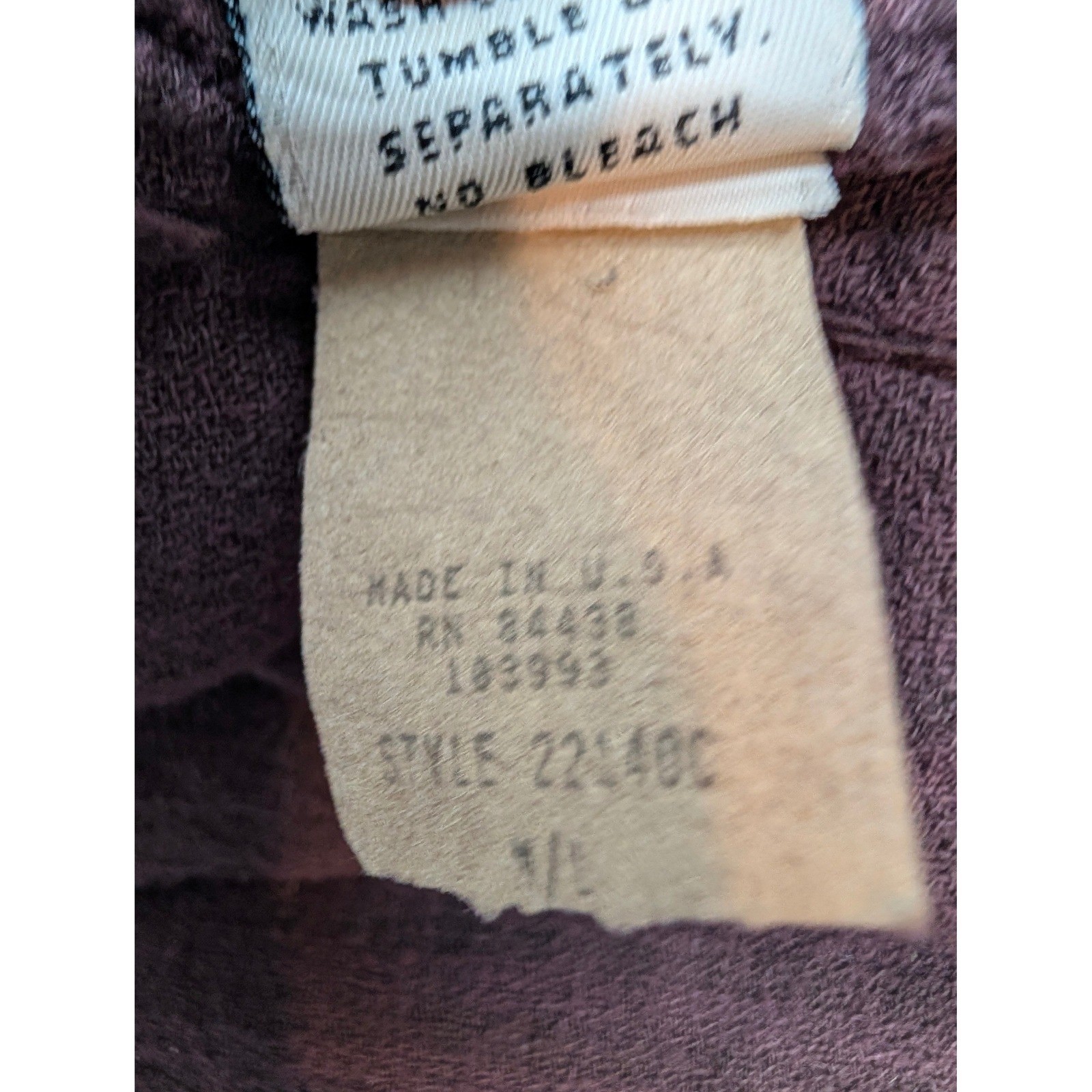 Vintage PA Company Boston Hand Dyed Preshrunk Cotton Dress Plum Size M/L USA