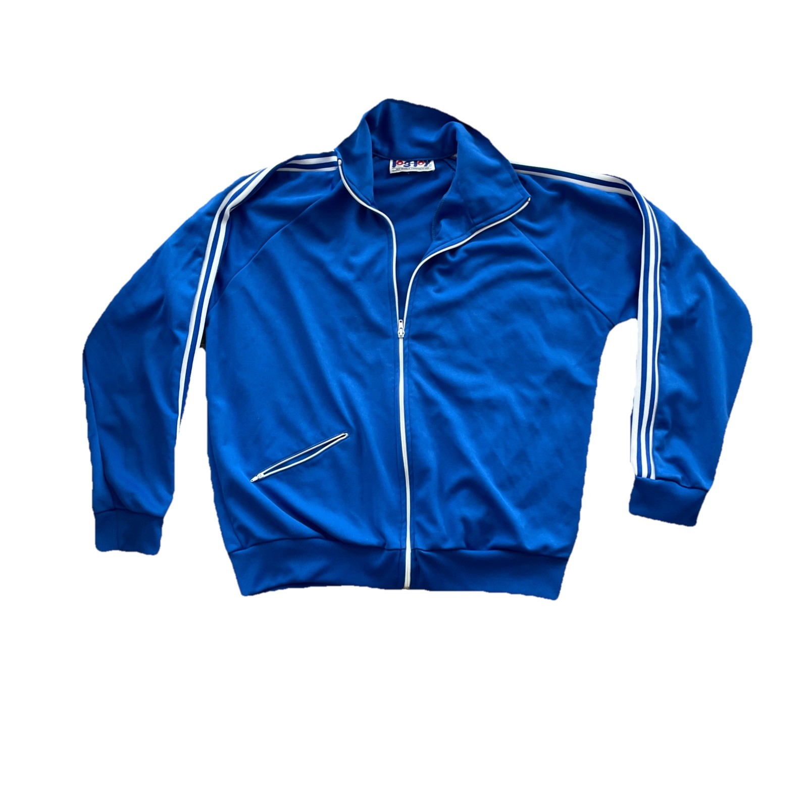 1970s 80s Vintage Jog Joy Tracksuit Jacket Full Zip Up Running L Men’s Soft Knit
