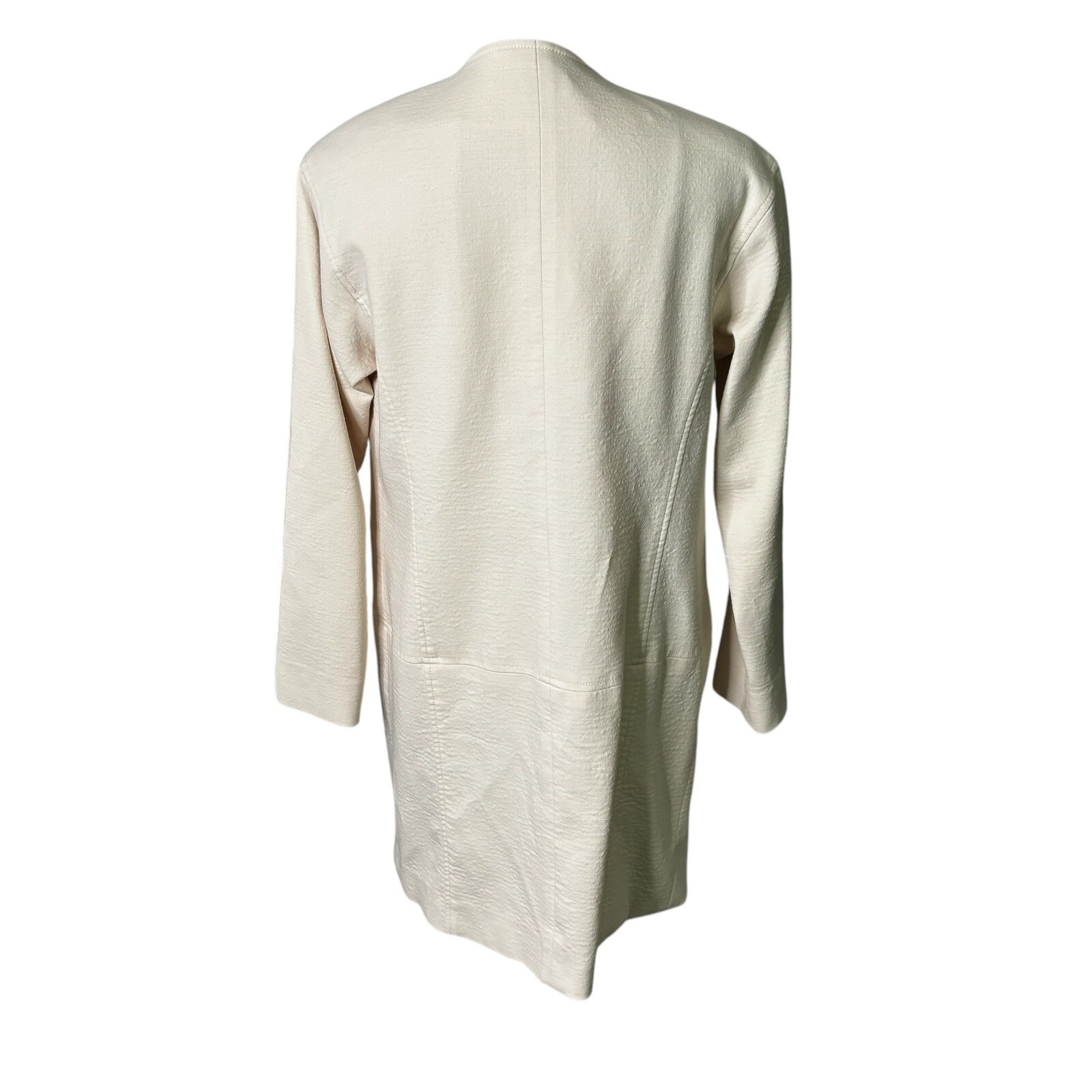Worth New York Skirt Set Sz 8 Ivory Jacket Long Line Skirt Wool Blend 2 Pc READ