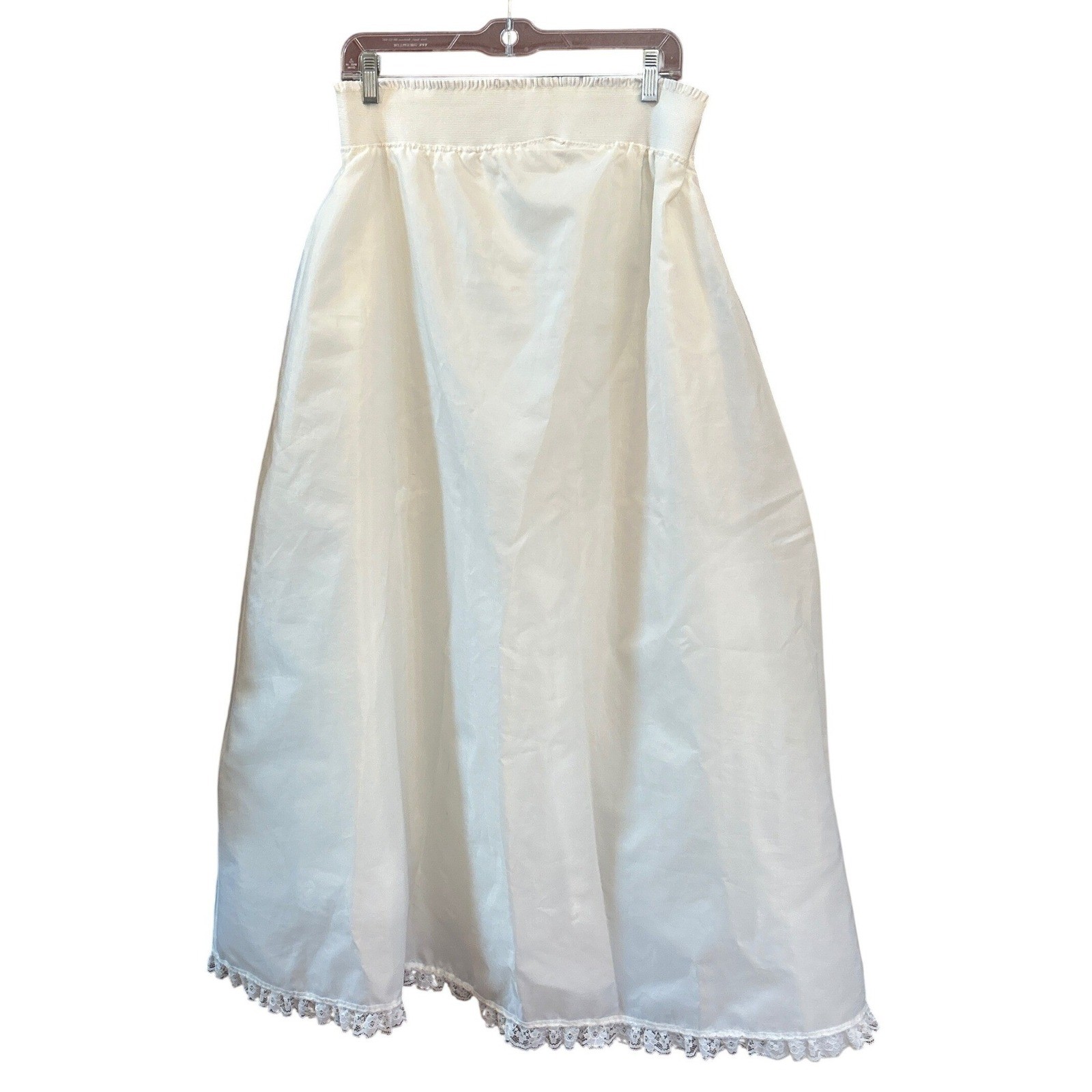 Vintage Half Slip Petticoat Cottagecore Victorian Coquette White Shabby Chic