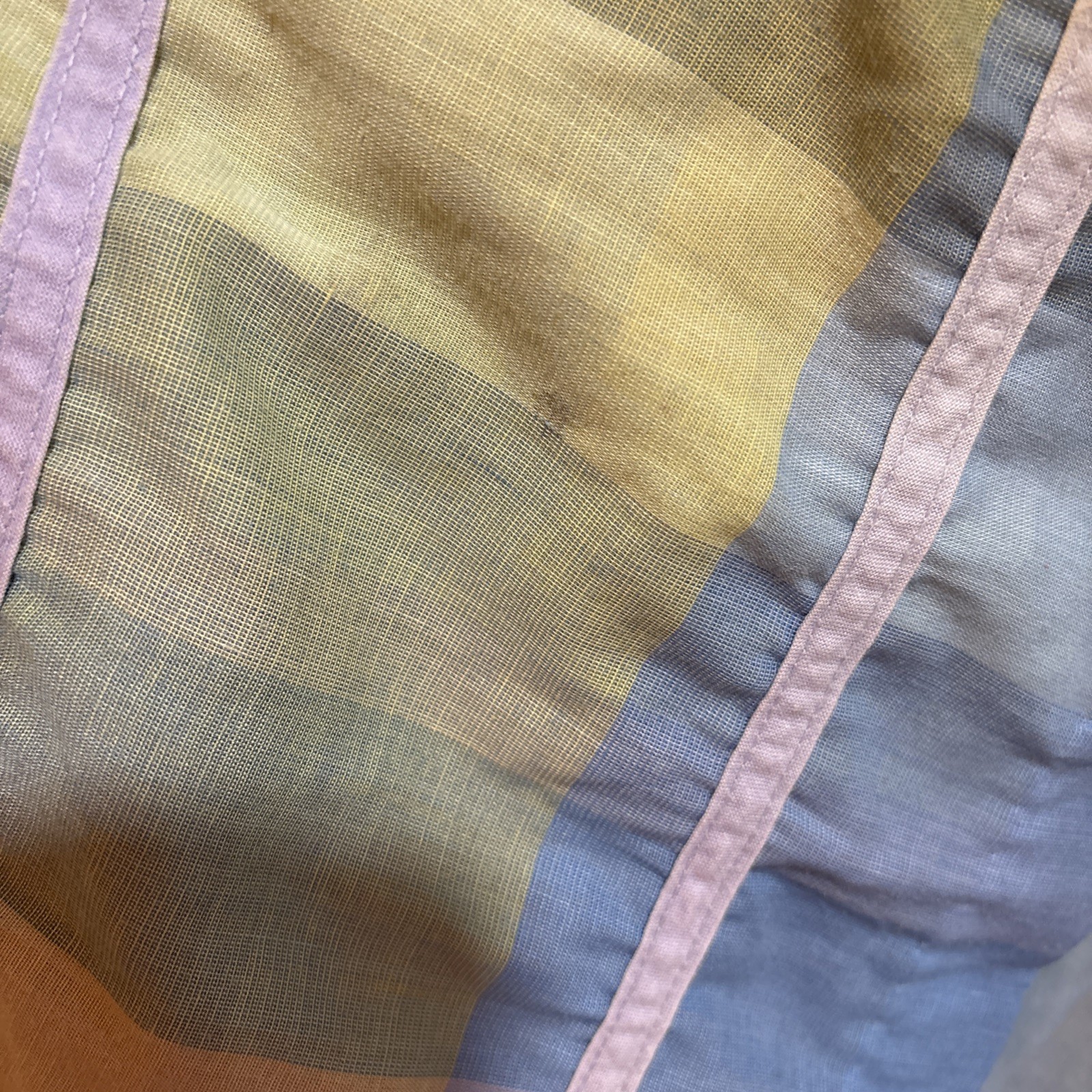 VTG You Babes II Dress Puff Sleeve 1980s Pastel Stripe Spring Sz 9