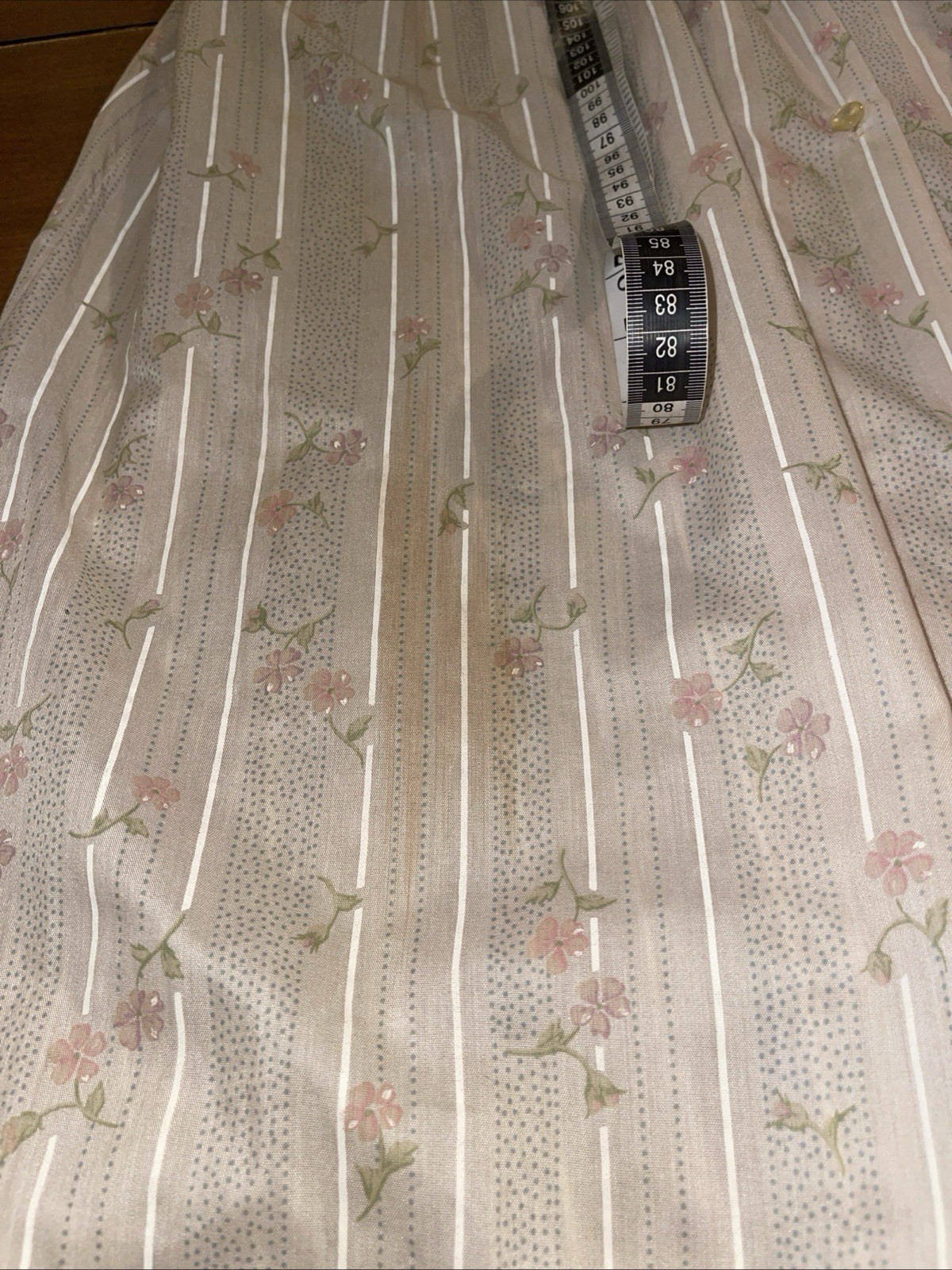 Vintage Long Nightgown Satin Granny Cottagecore Women XXL Flower Detail