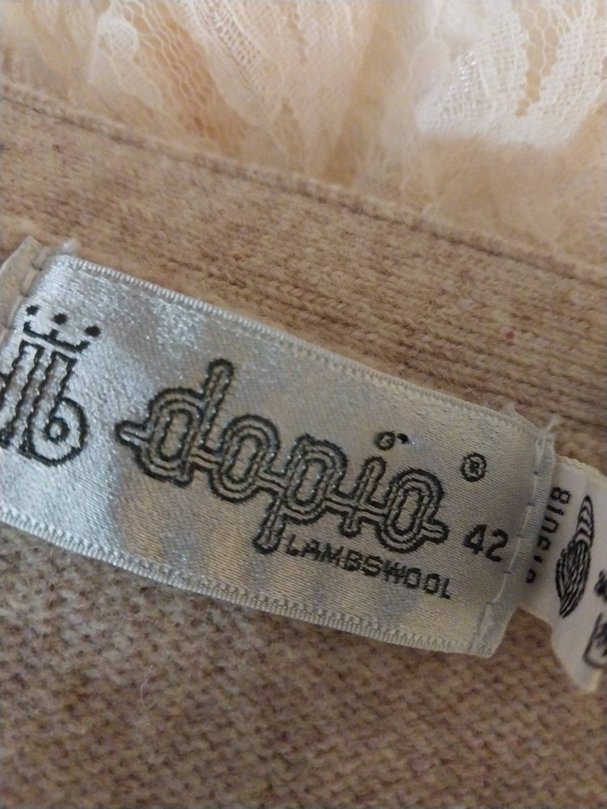 vtg Cardigan Dopio Cardigan 42 L NEW Kurt Kobain LAMBSWOOL