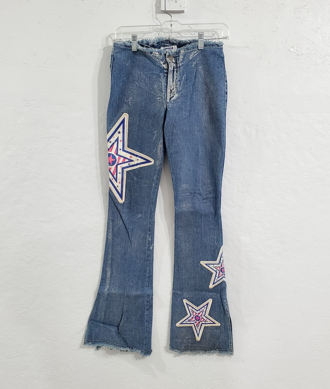 Vintage 90s JNCO Star Flare Boot Cut Jeans Women’s Size 7 Rare Punk Emo Denim
