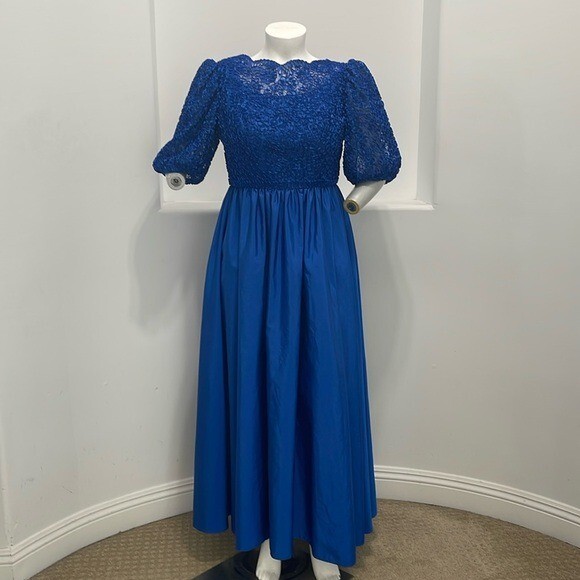 Mike Benet Formal Special Occasion Gown Vintage 80’s In Royal Blue Size 16.5