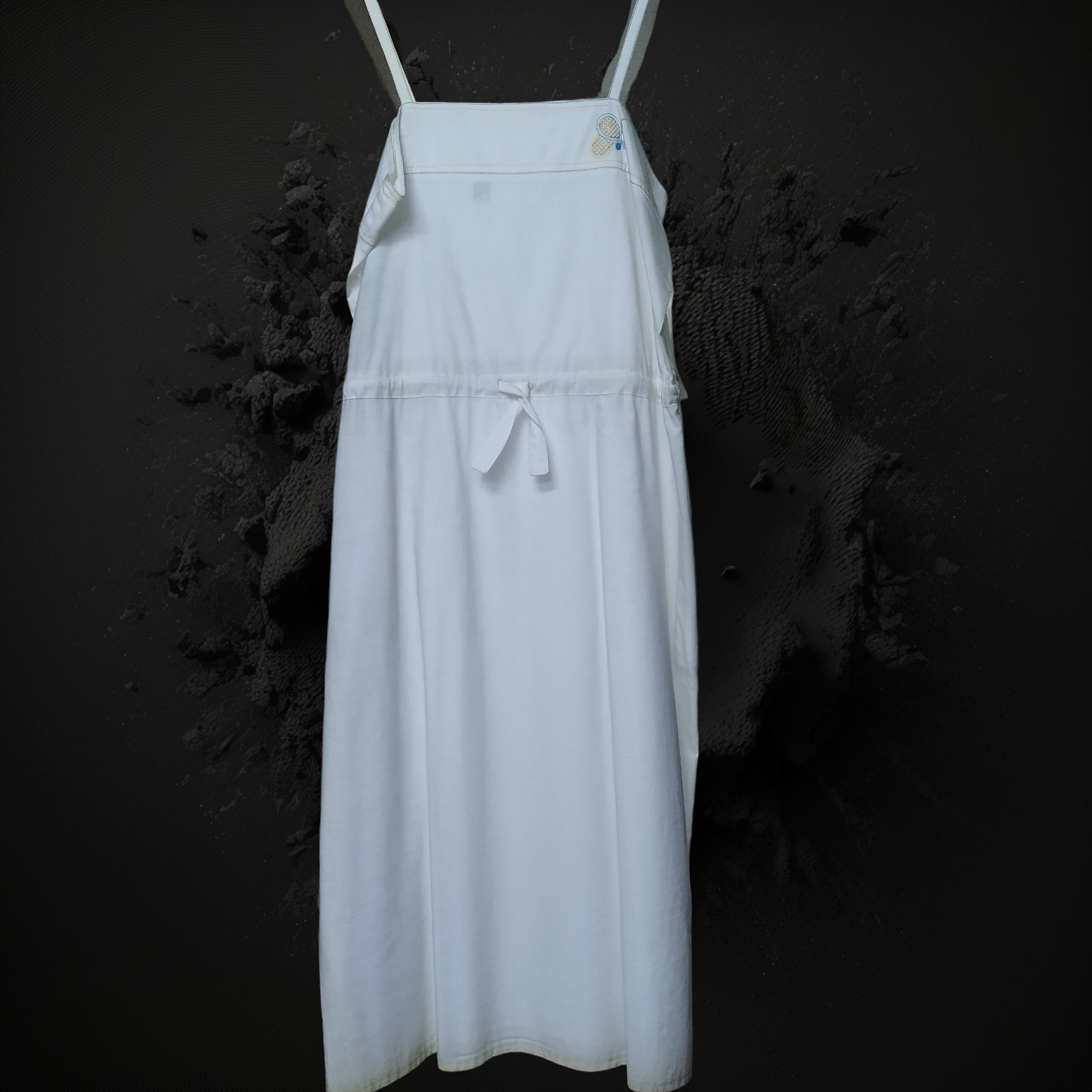 Vintage 80s White Tennis Cotton Dress Size M L IT 48 Made in Italy Sporty Venus