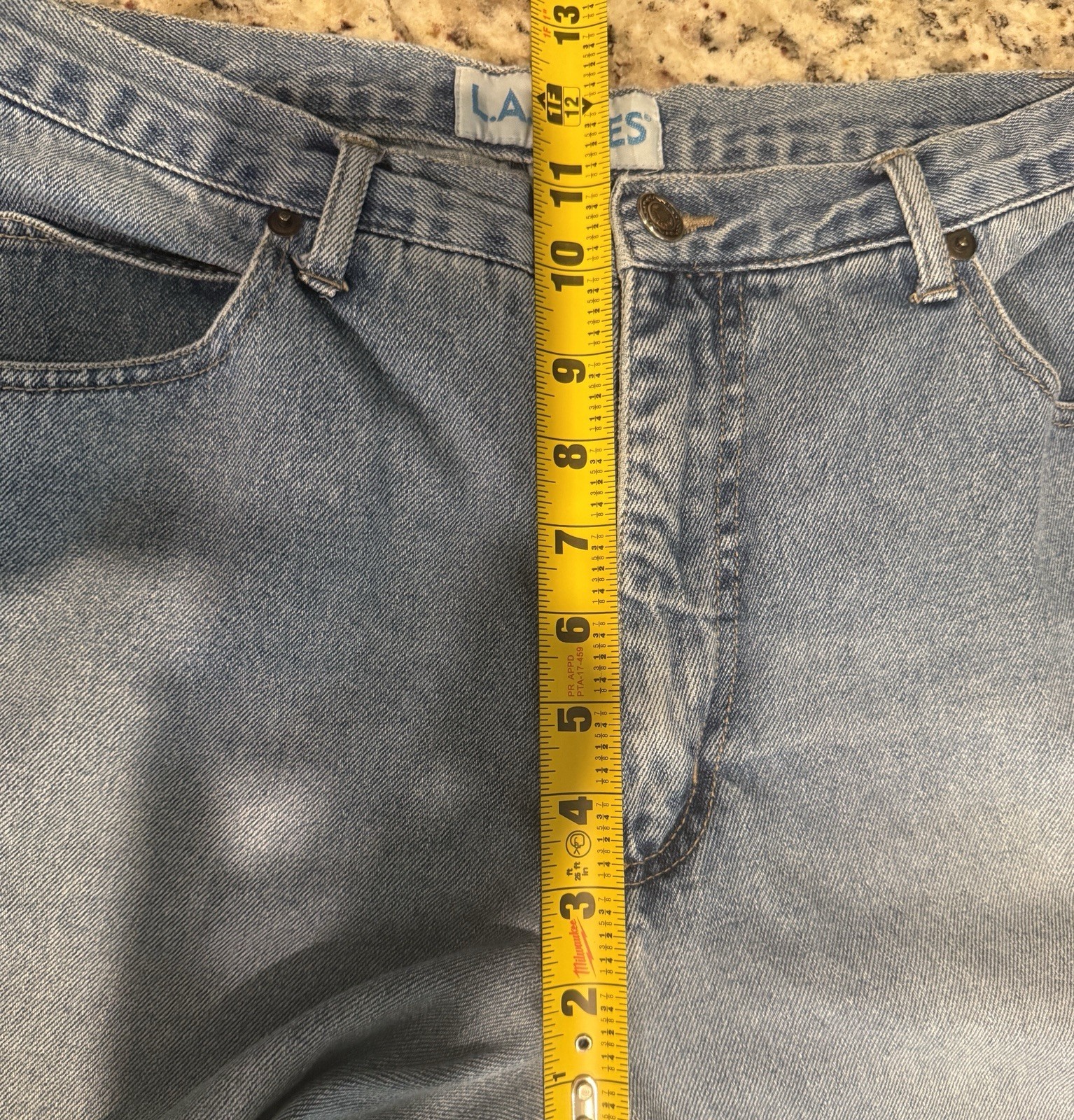 LA Blues Vintage 90s Mom Jeans High Rise 14 Cotton Cropped Tapered Leg 32×24