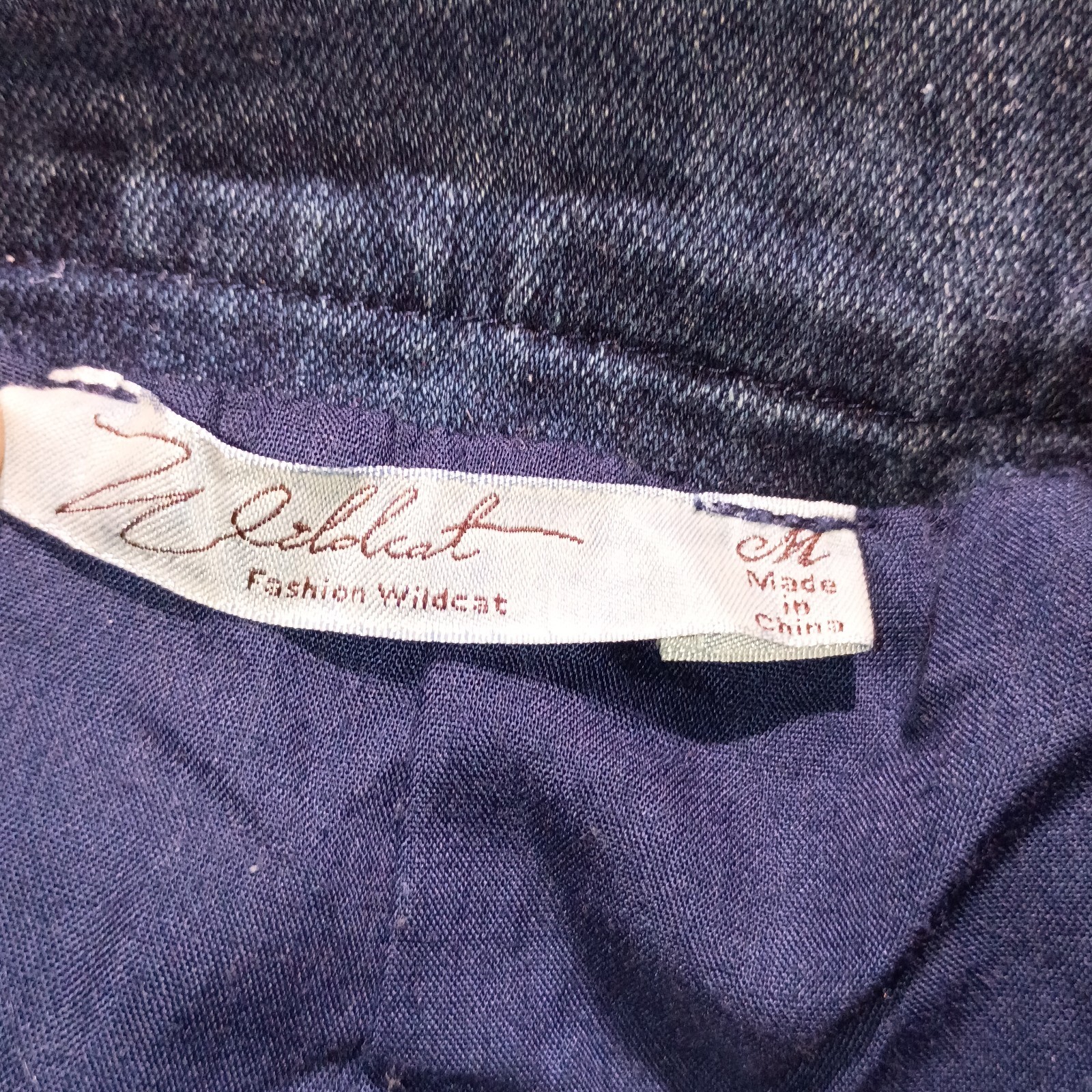 Vintage Y2K Wildcat Pleated Mini Skirt Womens M Faded Lined Blue Denim Baby Doll