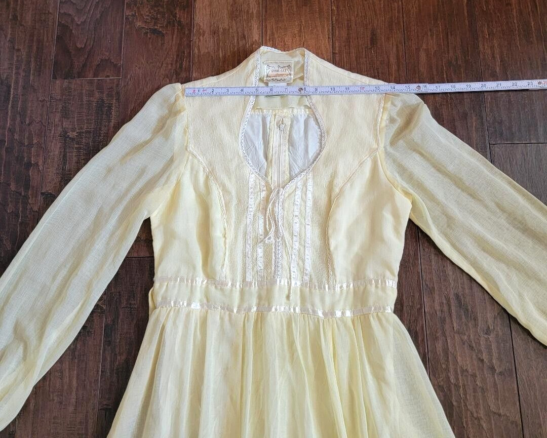 Gunne Sax Romantic Renaissance Bridal Collection Maxi Dress Vintage SZ 13 FLAWS