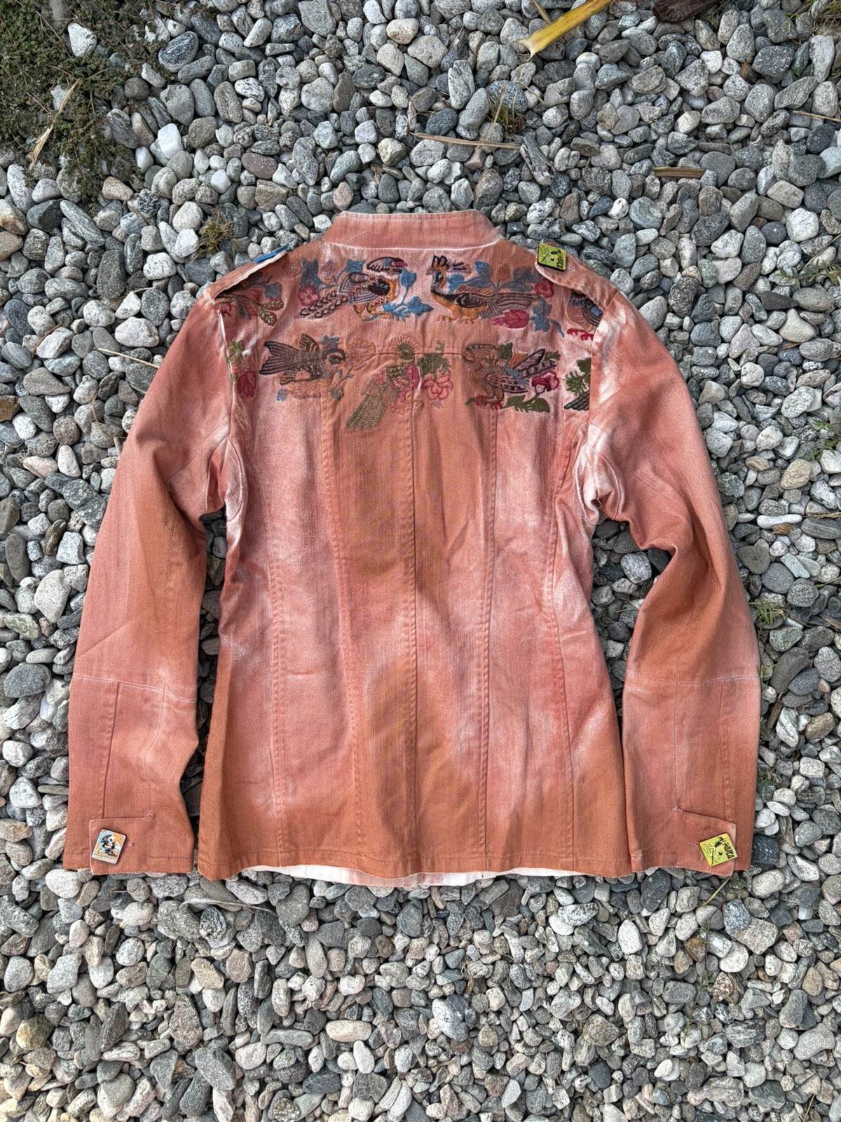 Custo Barcelona “Tourist” Multi-Colored Boutique Embroidered Blazer RARE Size S