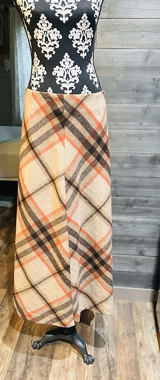 Vintage Chadwick’s Of Boston Maxi Wool Plaid Skirt Size 8T
