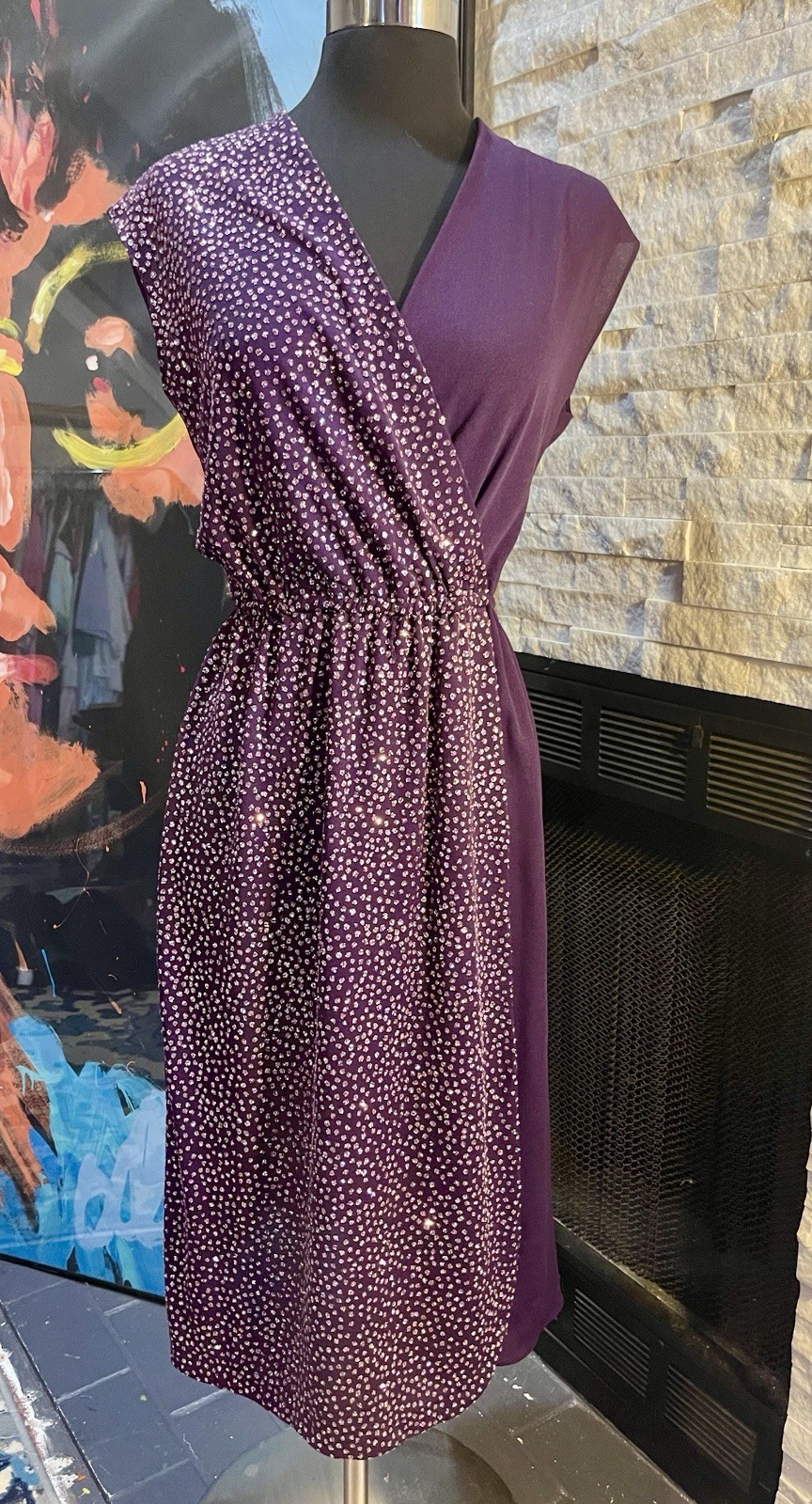 Vintage Billy Jack For Her Purple Part Dress With Glitter Size 7