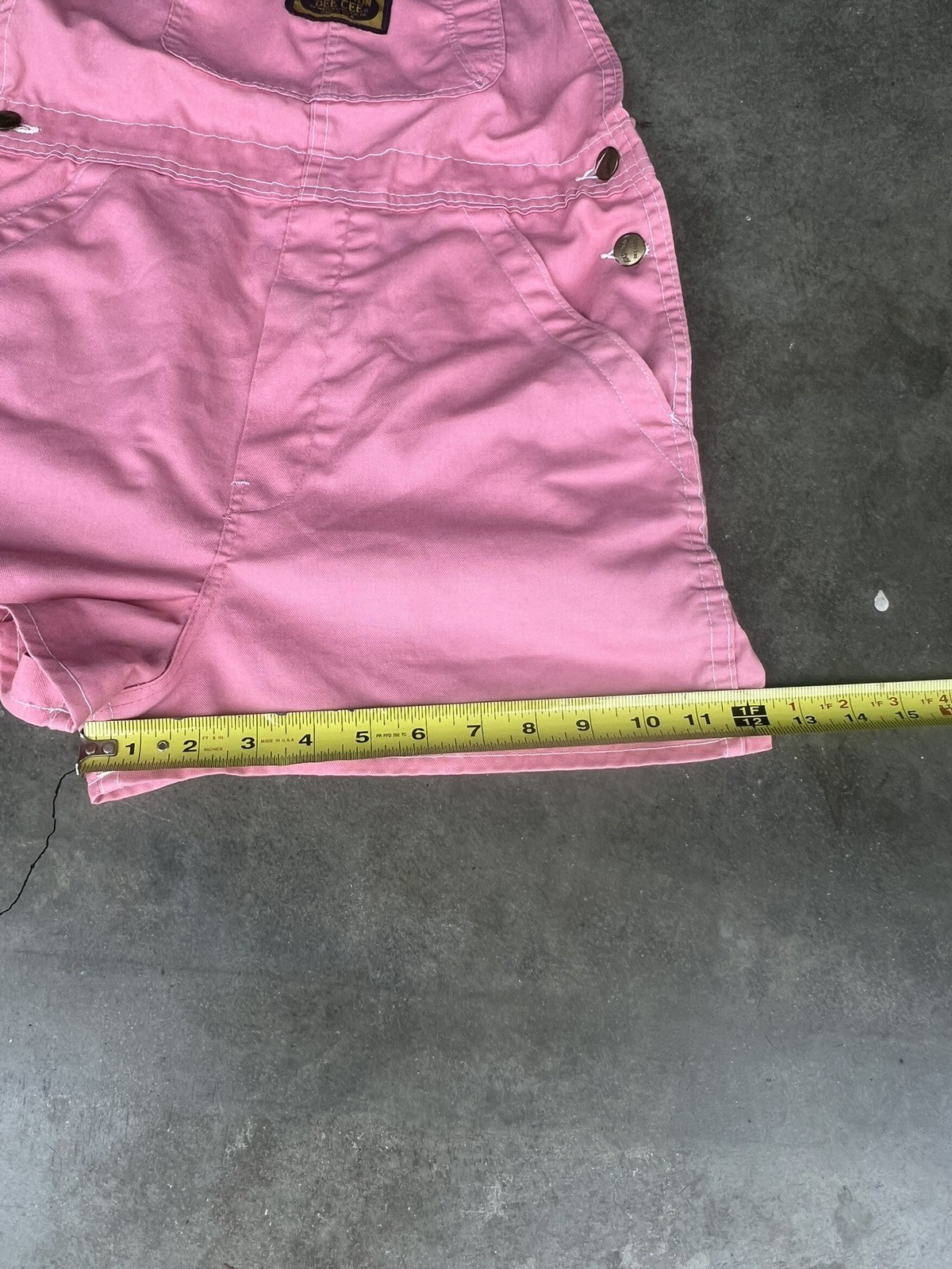 Vintage Washington Dee Cee Overalls Shorts Pink Women’s 11/12 Made In USA