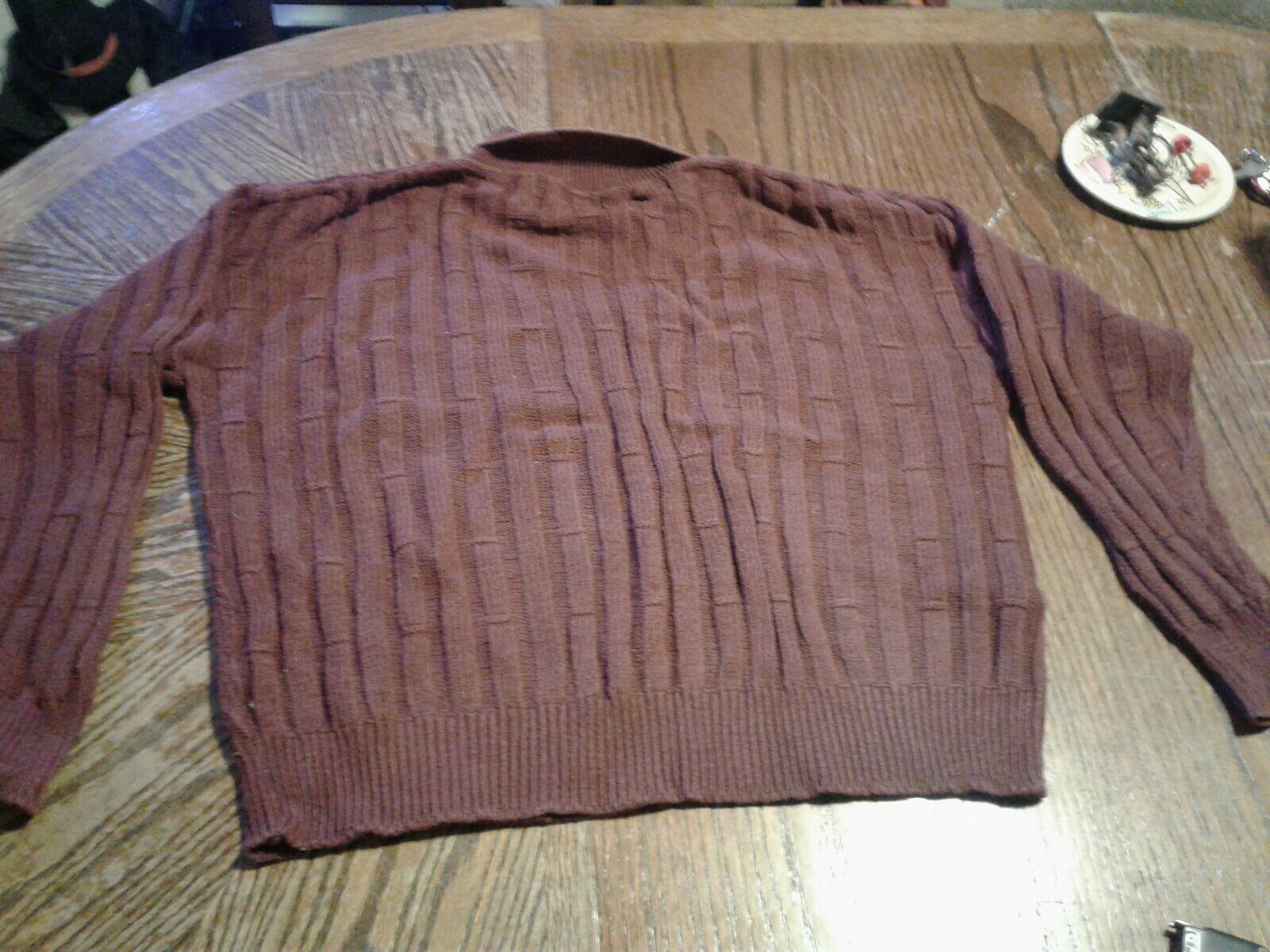 Vintage Etienne Aigner Purple Knit Pullover Sweater Size M Cotton (cb35)