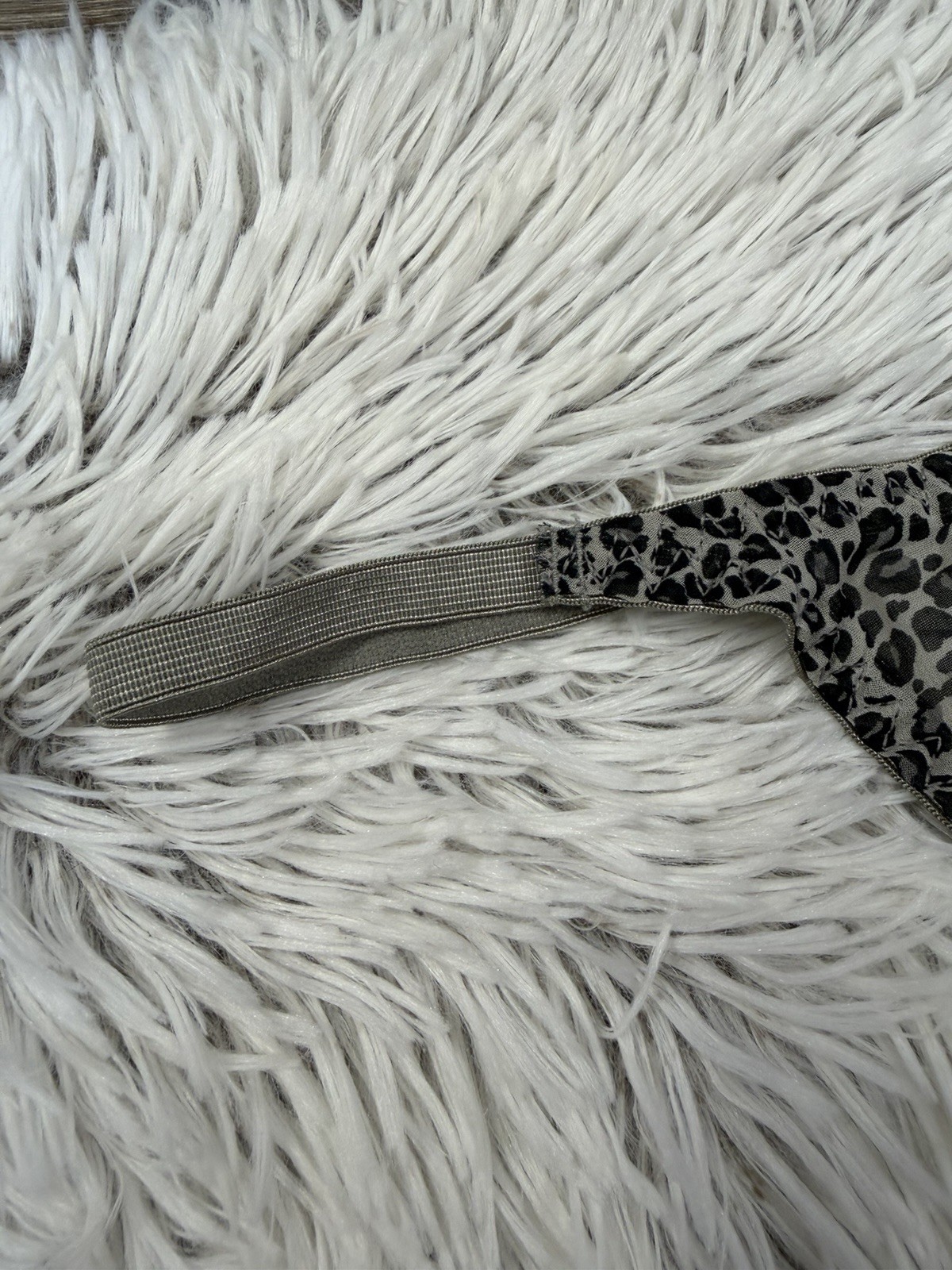 Vintage Inner Secrets M Panties Lingerie Gray Black Animal Print String Thong