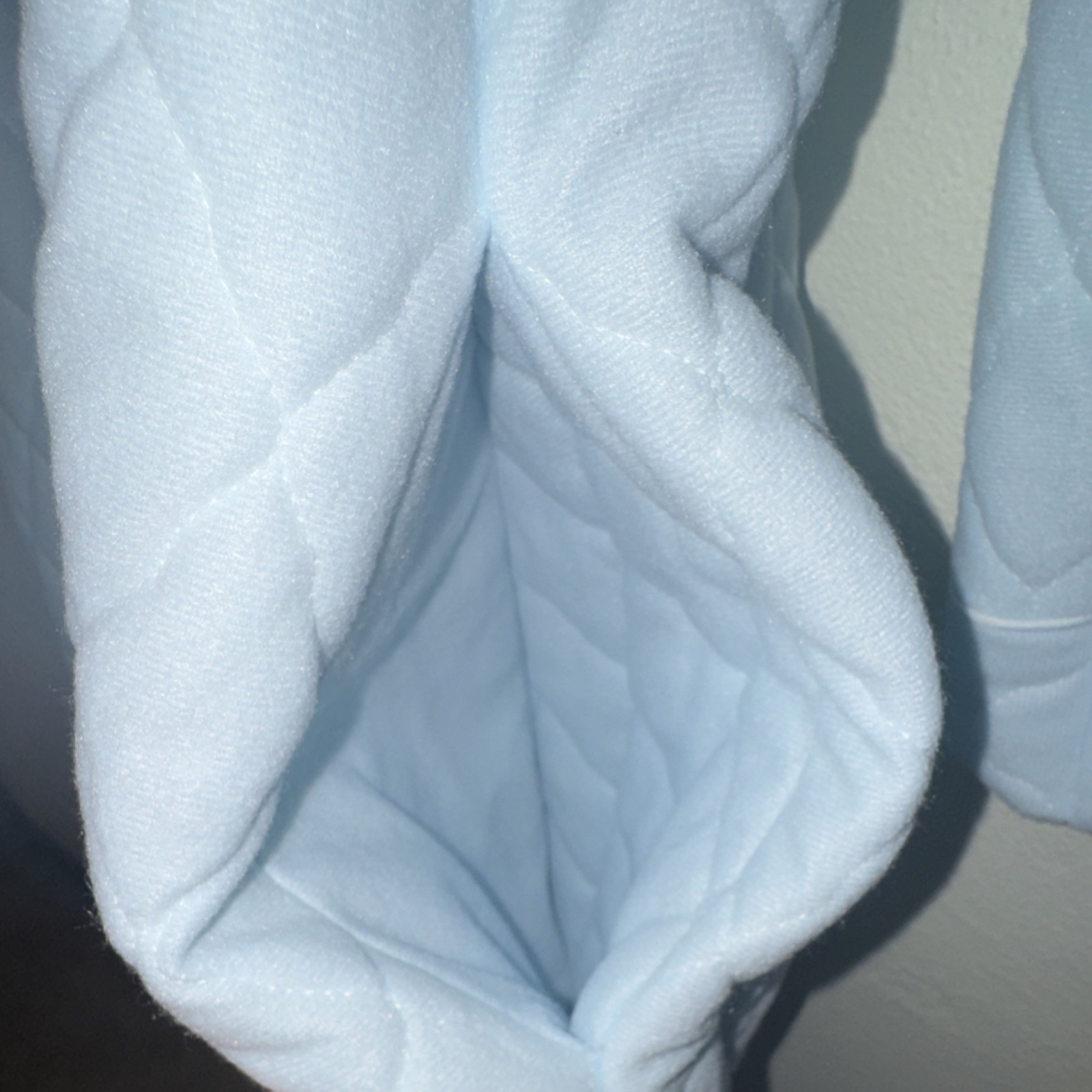 Miss Elaine Vintage Quilted Robe Light Blue 1980s Small Size