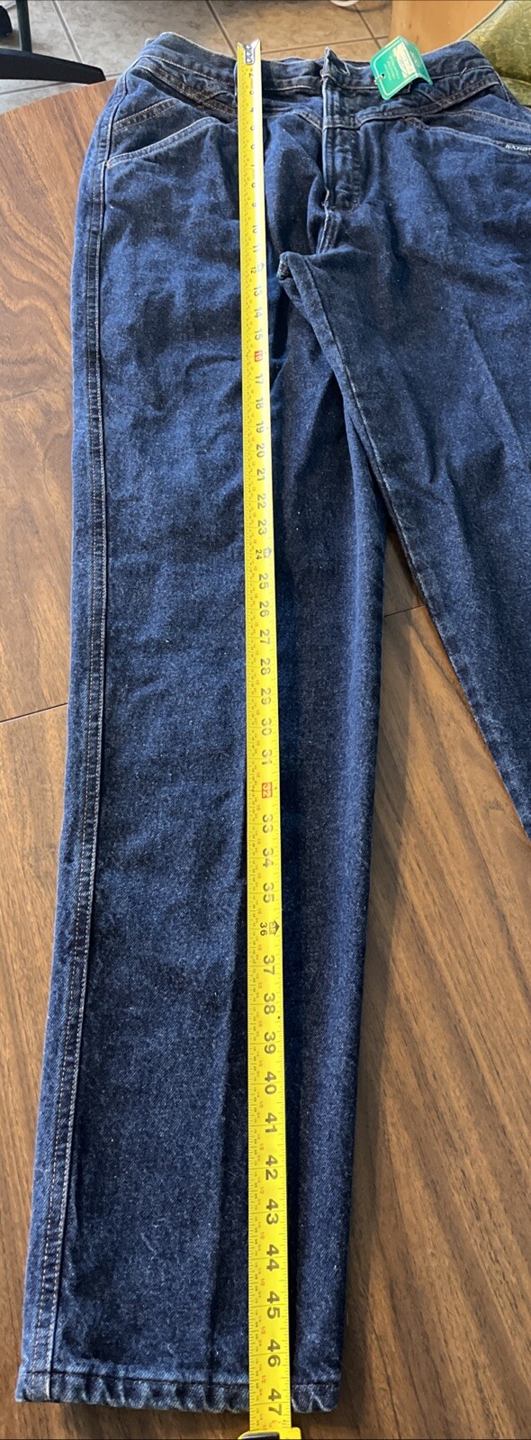 NWT Rocky Mountain Blue Jeans High Rise Bare Back V Front 33/15/36” Length