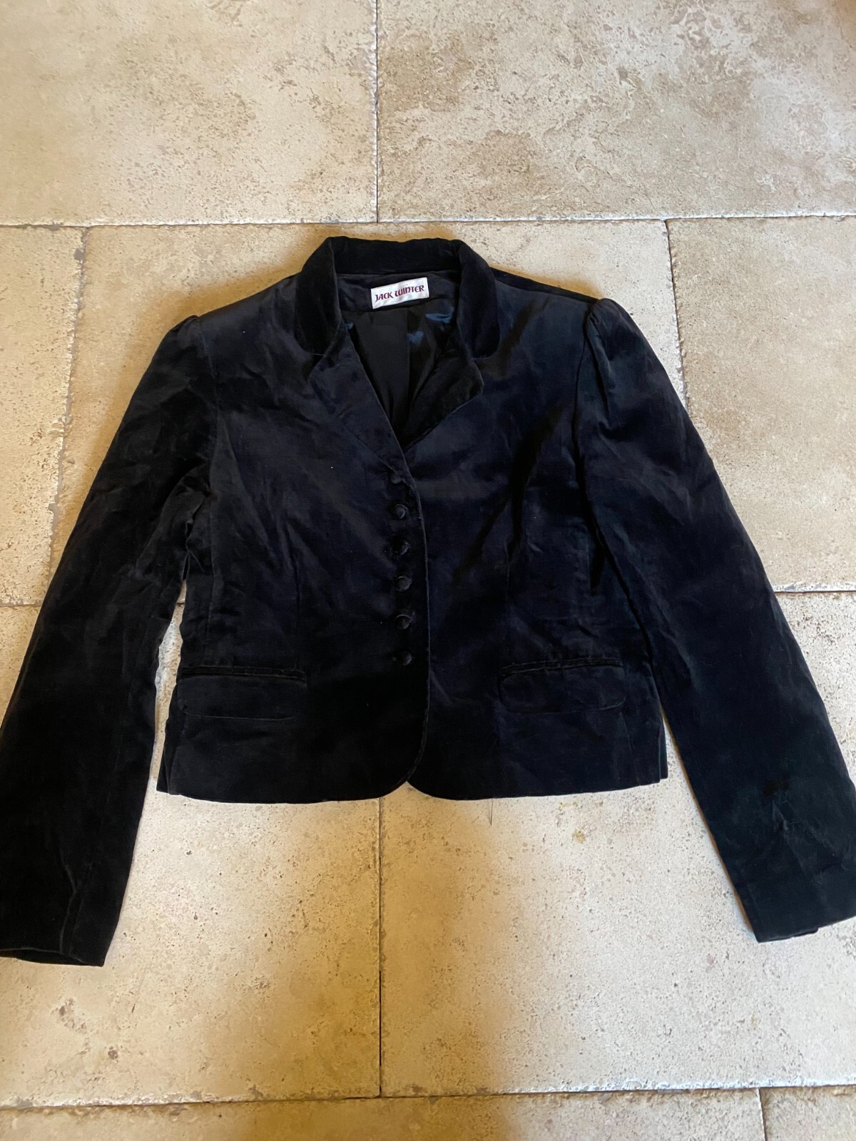 VTG 1970s Jack Winter Dark Brown Velvet Blazer Jacket 100% Cotton Boho Western