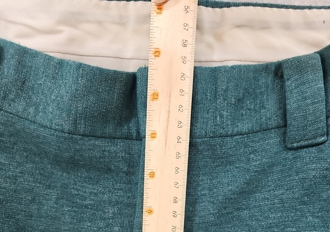 Vtg Levis For Gals Pants flare leg high-rise teal stretch knit sz 32×28 60s