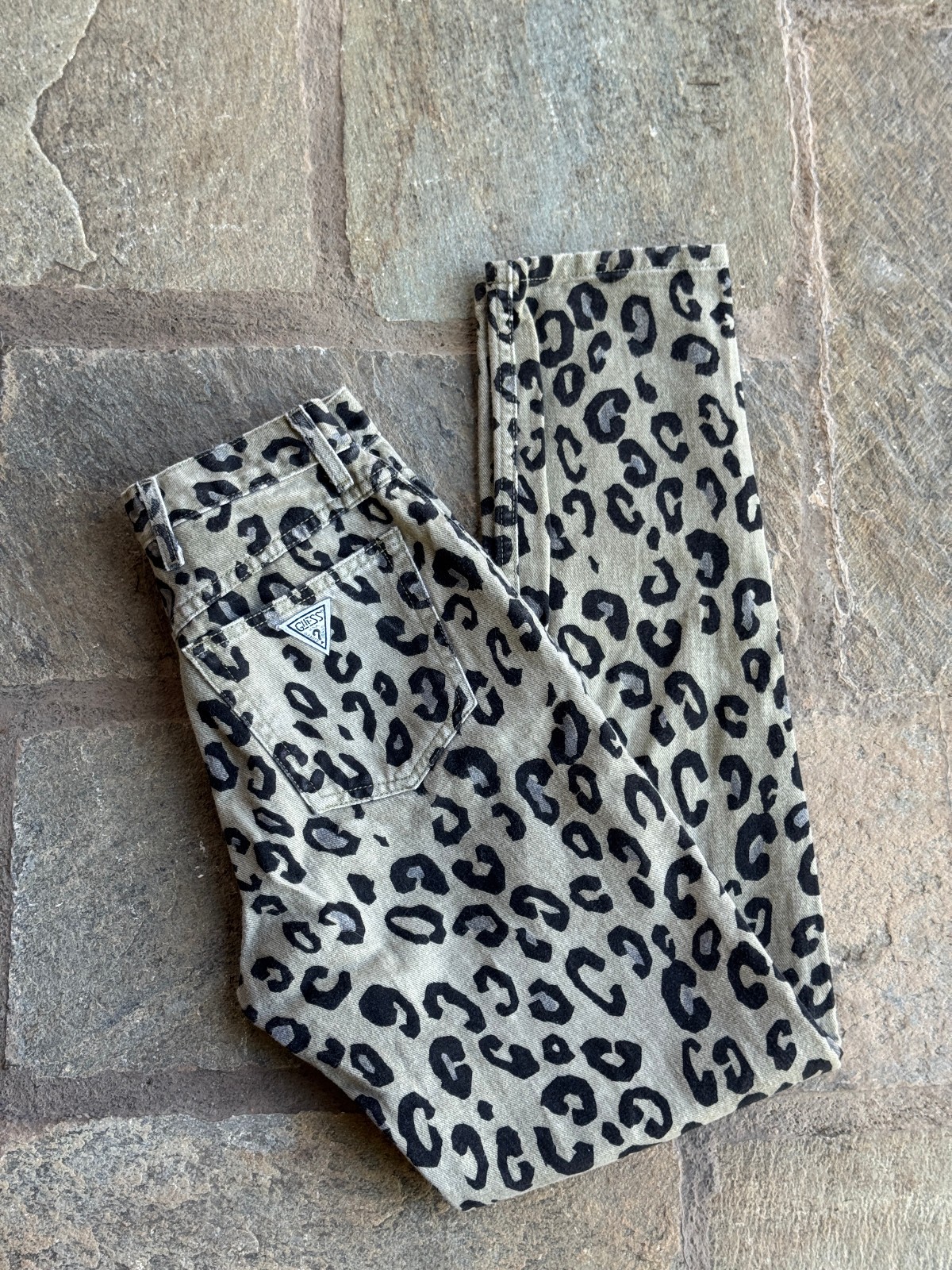 Vintage 80s 90s Georges Marciano GUESS USA Leopard Print Jeans