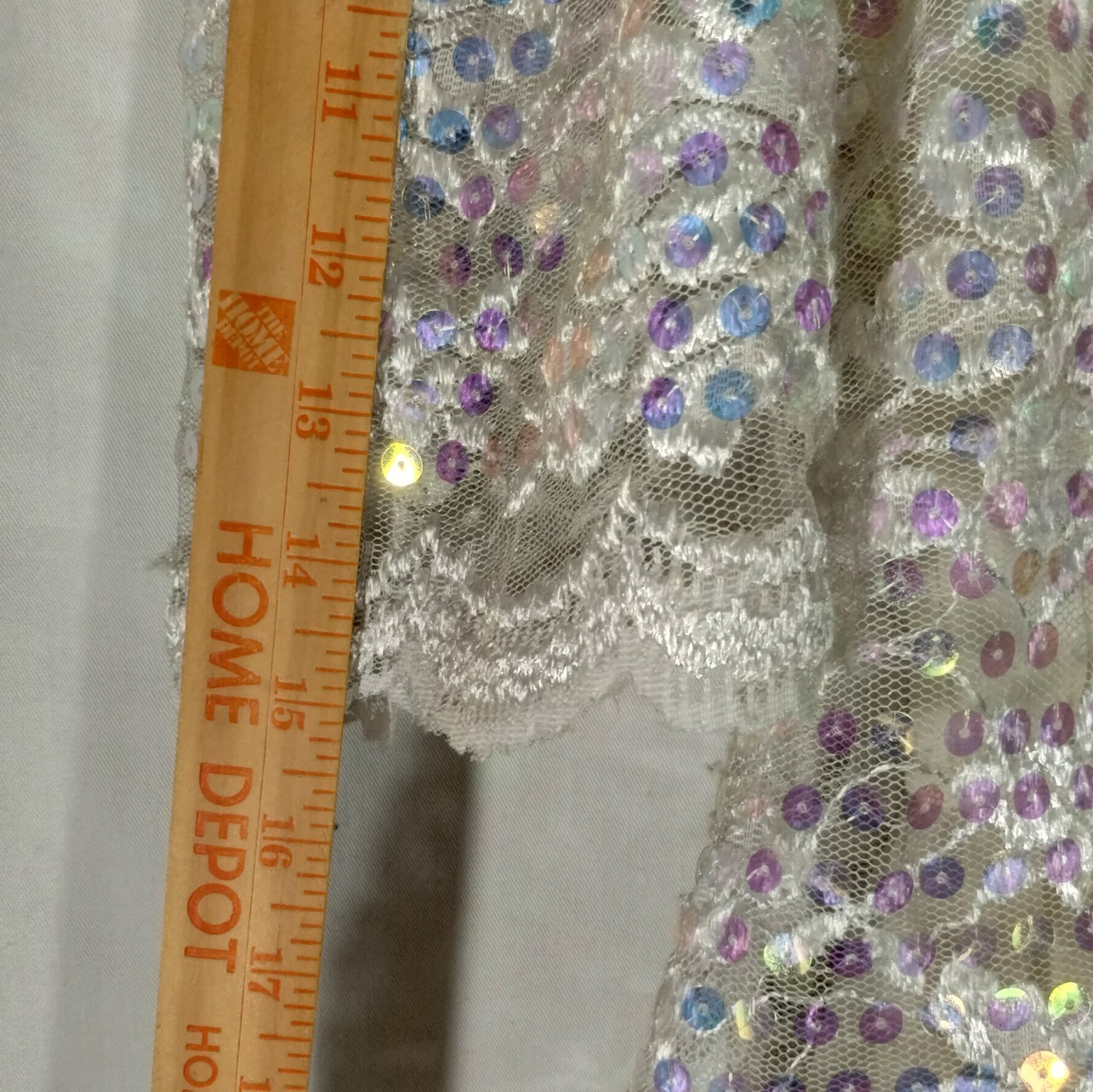 Vintage 80s Lisa Michaels Iridescent Sequin Lace Cocktail Dress Petite 8 USA